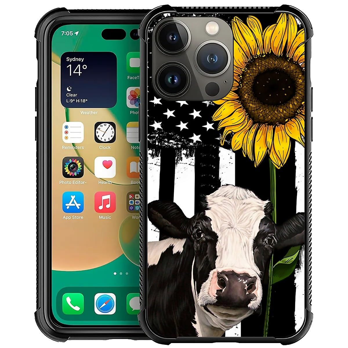 **Stylish Sunflower Vector Flag iPhone 12 Pro Max Case - Shockproof Anti-Scratch Hard PC Back Cover for Girls - Perfect for Everyday Use, Travel & Outdoor Activities**