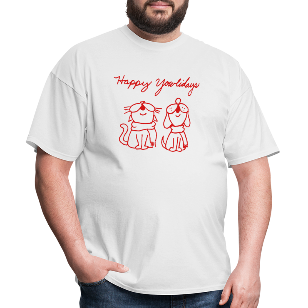 Happy Yowlidays Classic T-Shirt - Funny Holiday Cat Tee for Christmas & Festive Parties | Perfect Gift for Cat Lovers