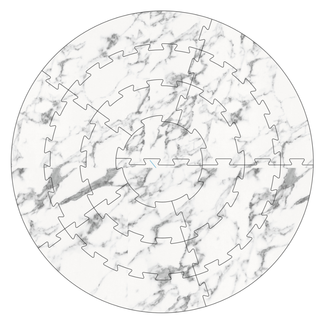 EVA Puzzle Play Mat Tiles - White Stone Marble Design for Kids Floor & Nursery - Non-Toxic, Interlocking Foam Tiles for Playroom, Baby Crawling & Toddler Safety (36 Tiles)