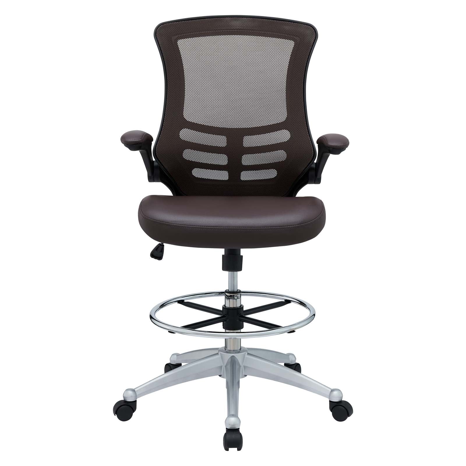 Ergonomic Vinyl Drafting Chair with Adjustable Height - Perfect for Architects, Artists & Office Workstations