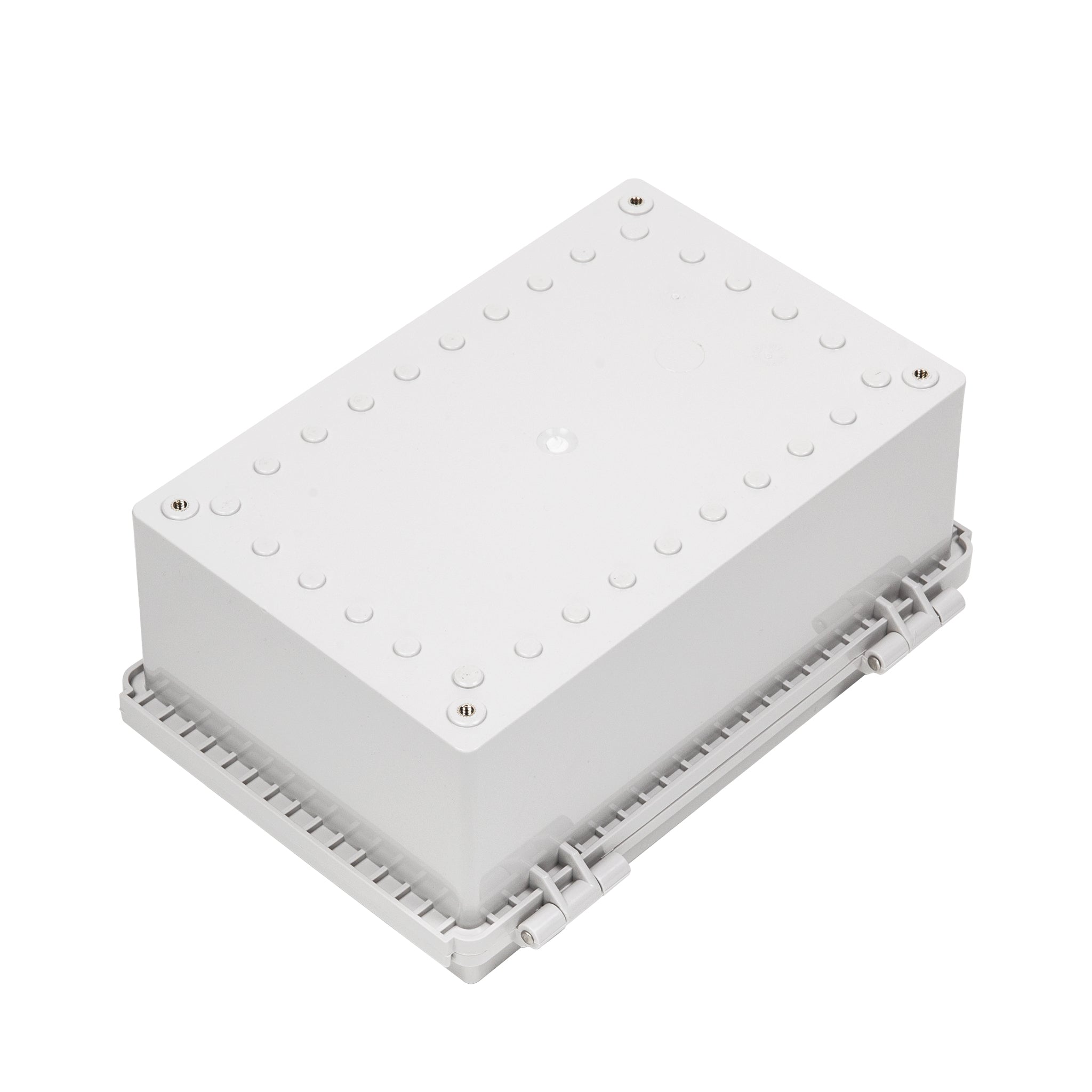 Boxco P Series 7.87 x 11.81 x 5.12 Inches (200 x 300 x 130mm) Waterproof Plastic Enclosure - IP67 & IK08 Rated ABS Grey Case with Molded Hinge & Latch - Ideal for Outdoor Electronics, Industrial Equipment & Electrical Component Protection