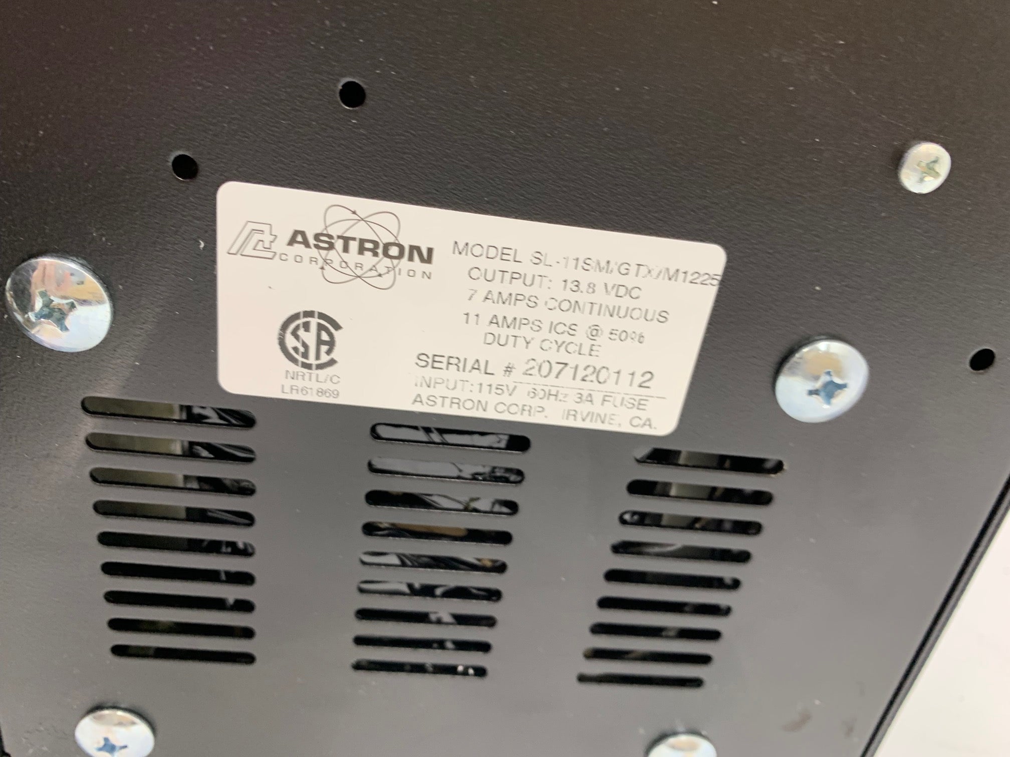 Astron SL 11SM/GTX/M1225 11 AMP Regulated Power Supply - High Performance 12V DC Power Converter for Ham Radio, CB Radio & Electronics - Perfect for Home, Office & Field Operations