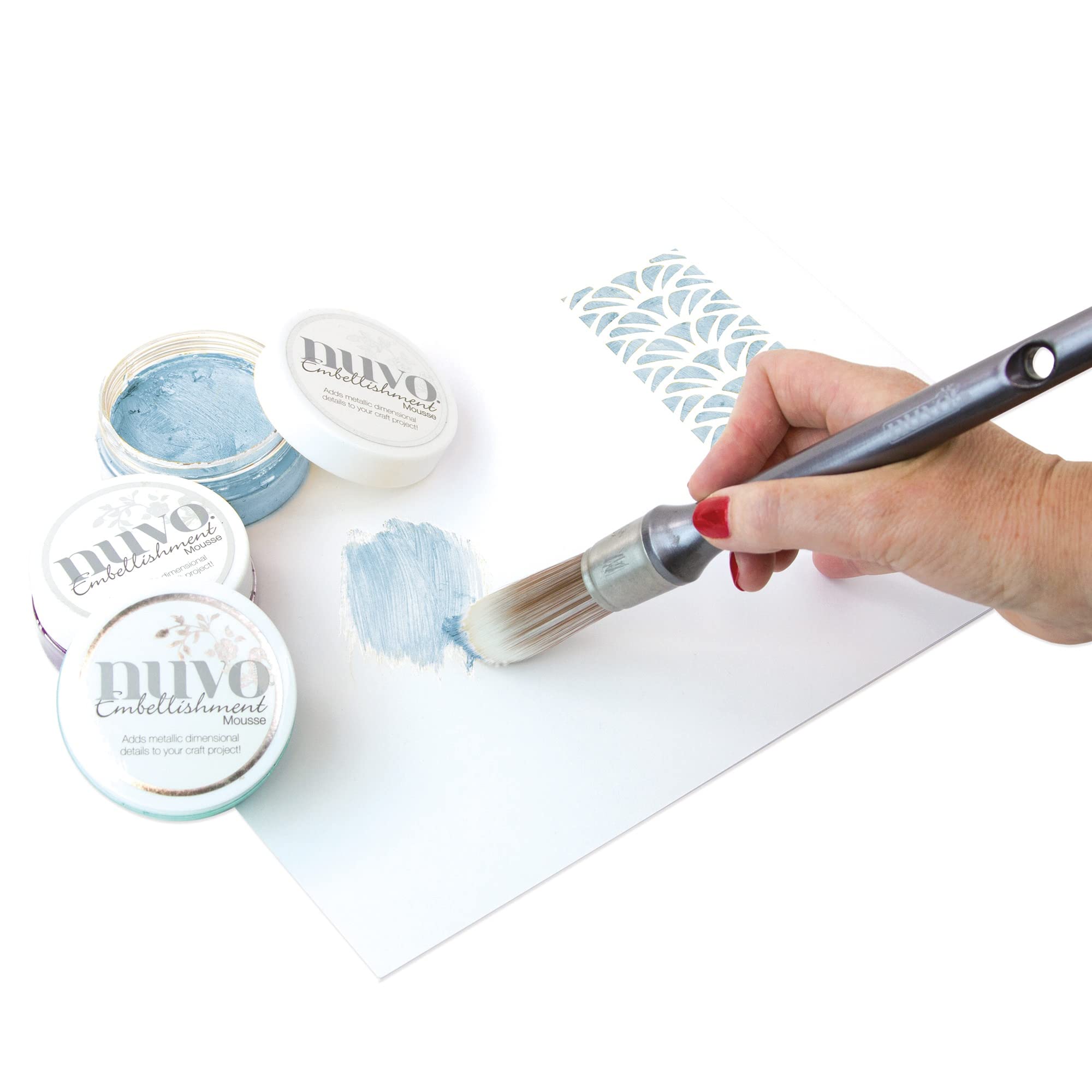 Tonic Studios Nuvo Embossing Mousse Powder Blue - DIY Card Making, Scrapbooking & Paper Crafting Supplies for Stunning 3D Effects