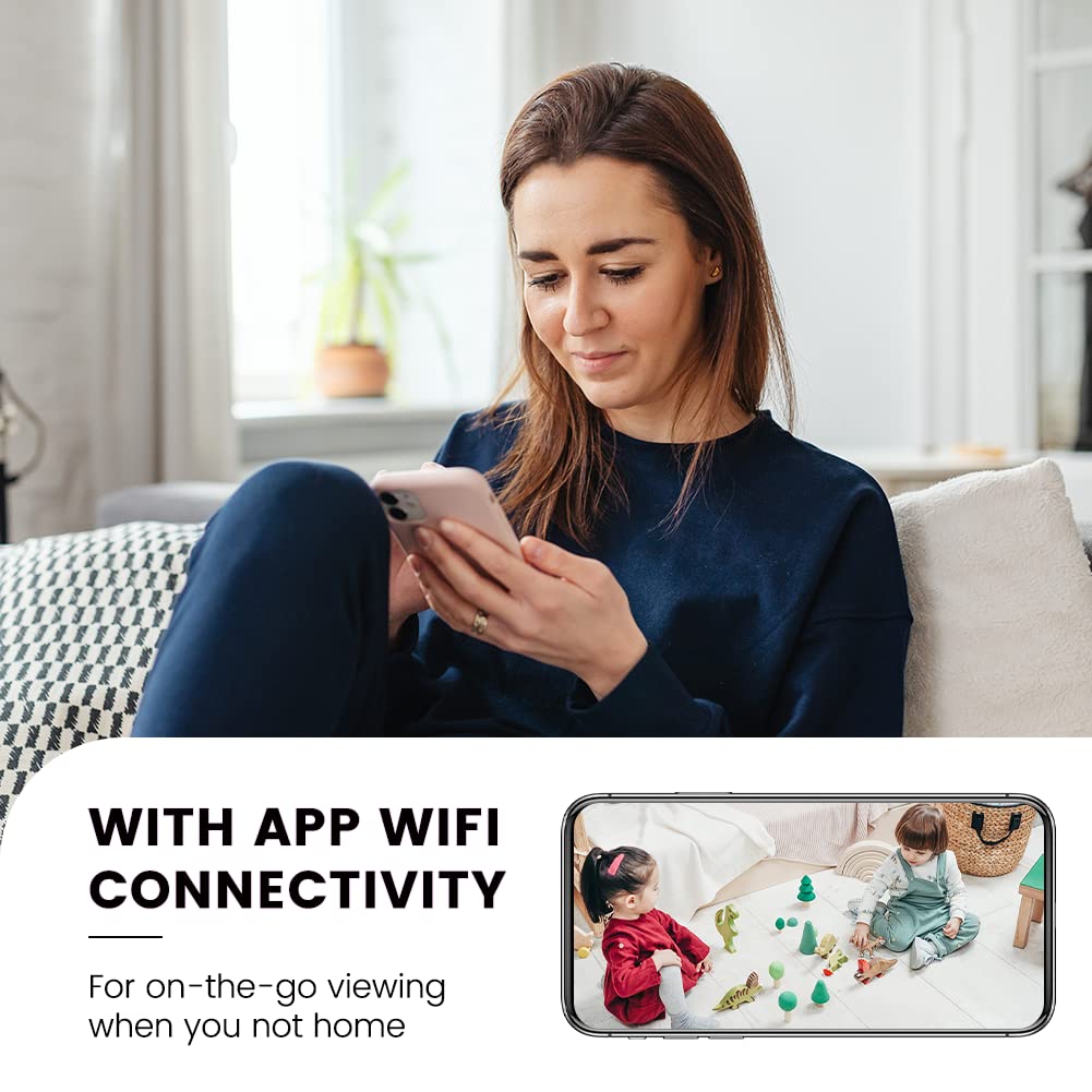 4K HD Wireless Hidden Spy Camera with Night Vision & Motion Detection - WiFi Mini Security Camera for Indoor Surveillance, Phone APP Control, Battery Powered Nanny Cam - Perfect for Home Security, Baby Monitoring & Office Surveillance