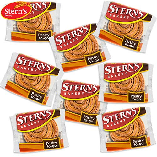 Delicious Cinnamon Rolls Snack Packs - Soft Cinnamon Buns & Flaky Croissants | Individually Wrapped 8-Pack (12oz) by Stern's Bakery | Perfect for Office Snacks, Coffee Breaks & Lunchboxes | Sweet Breakfast Pastries & Afternoon Treats