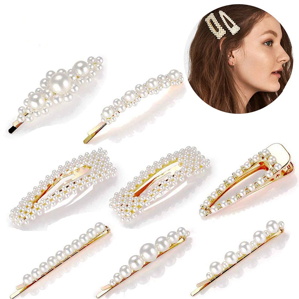 4 PCS Pearl Hair Clips for Women - Elegant Bridal & Party Hair Accessories | Large Pearl Hairpins for Wedding, Prom, Special Occasions | Perfect Hair Jewelry Gift for Women and Girls