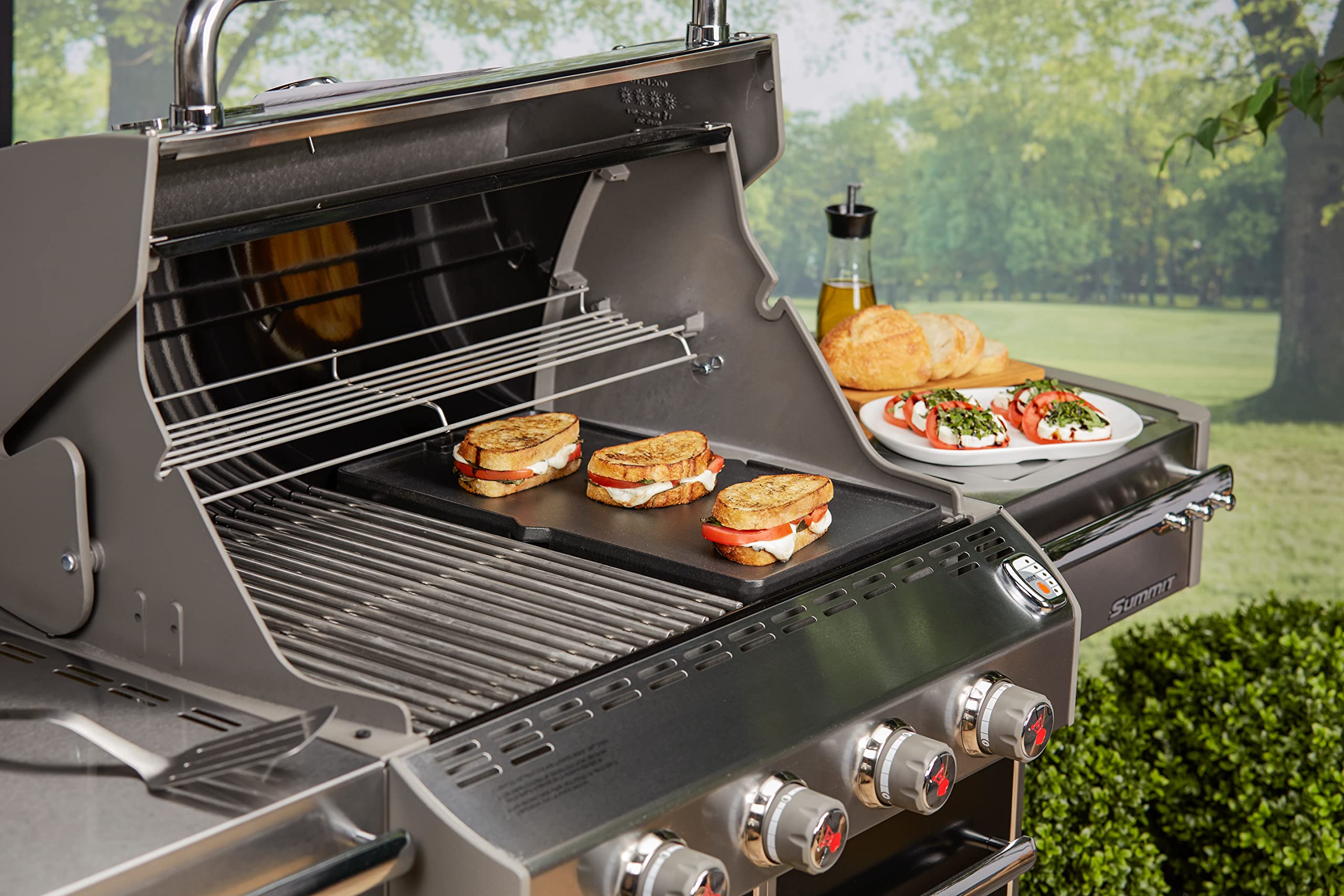 Weber Cast Iron Griddle for Summit Grills - Premium Grill Accessory for Outdoor BBQ, Camping & Backyard Cooking