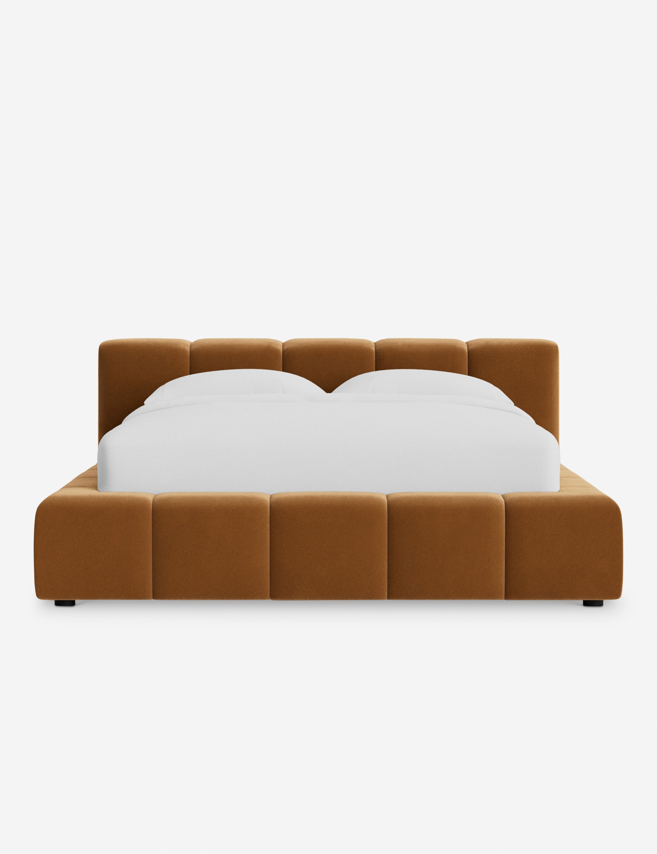 Cambry Platform Bed Frame - Modern Minimalist Wooden Bed with Headboard - Perfect for Bedroom, Guest Room & Small Spaces