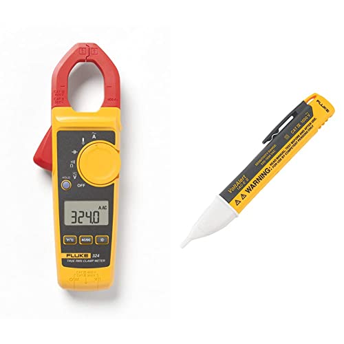 **Fluke 324 True RMS Clamp Meter & 1AC-A1-II Non-Contact Voltage Tester Kit – Professional Electrical Testing for HVAC, Automotive, and Industrial Use**