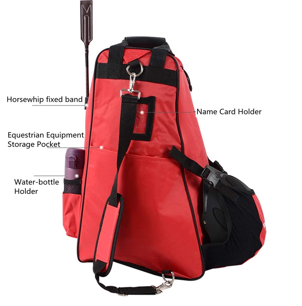 UNISTRENGH Professional Equestrian Boot Bag - Large Waterproof Horse Riding Boot Carrier for Tall English Riding Boots | Perfect for Competitions, Training & Stable Storage