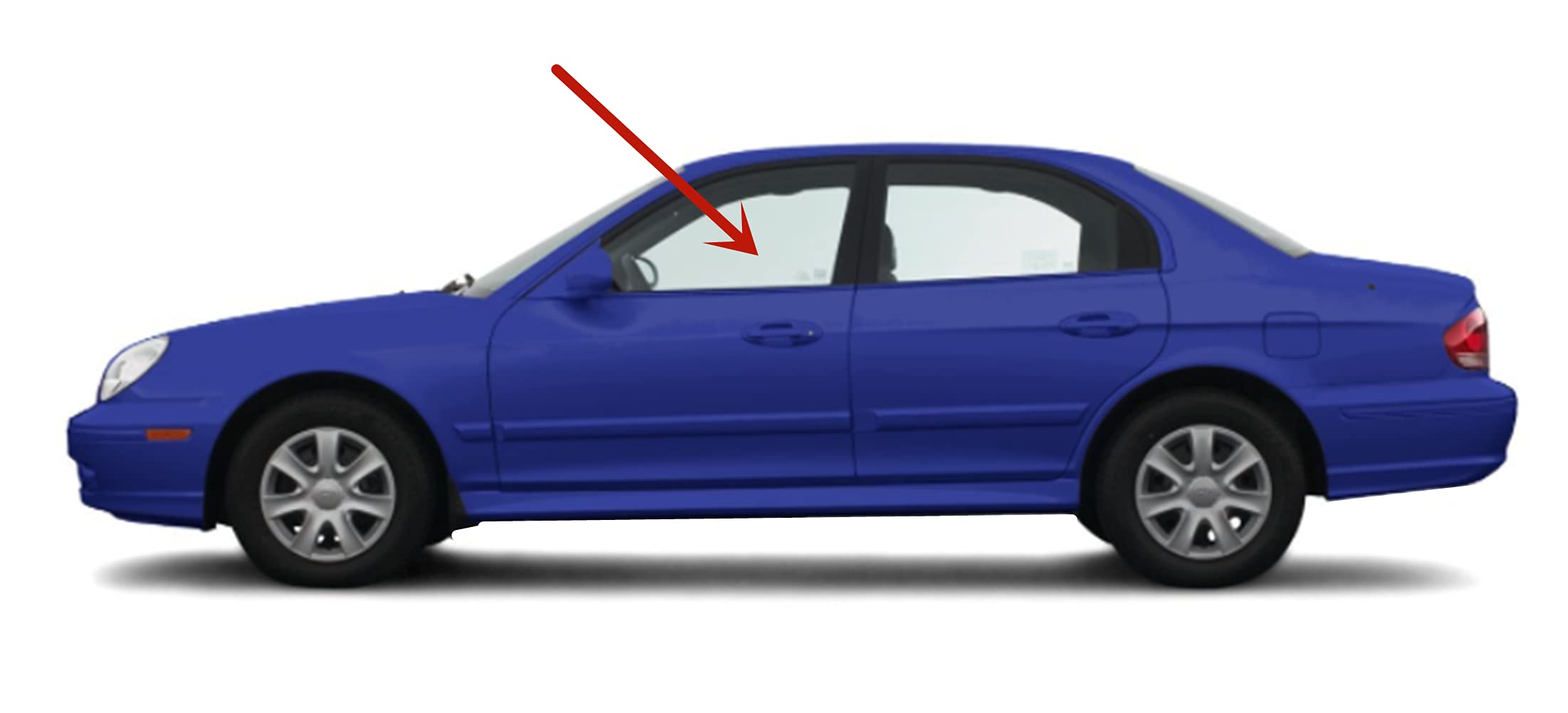 FD20641GTY Left Side Front Door Window Glass Replacement for 1999-2005 Hyundai Sonata 4-Door Sedan - Perfect Fit & Easy Installation for Driver Side Window Repair