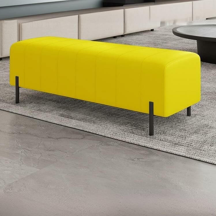Premium Faux Leather Storage Ottoman Bench - Modern Rectangular Footrest with Tufted Design for Living Room, Bedroom & Entryway - Perfect Home Decor for Women