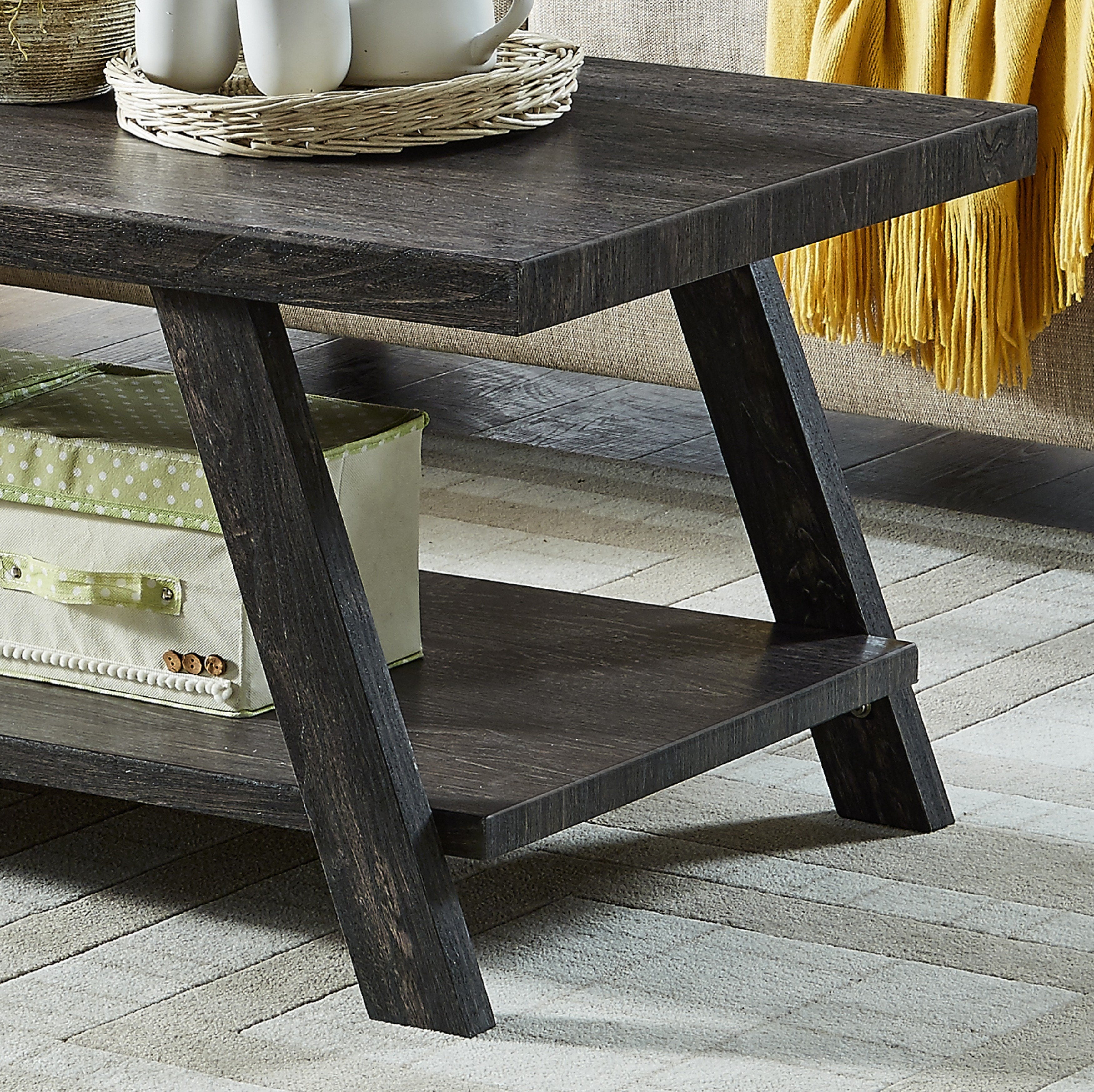 Roundhill Furniture Athens Contemporary 3-Piece Coffee Table Set with Storage - Modern Living Room Furniture for Small Spaces, Home Decor & Organization