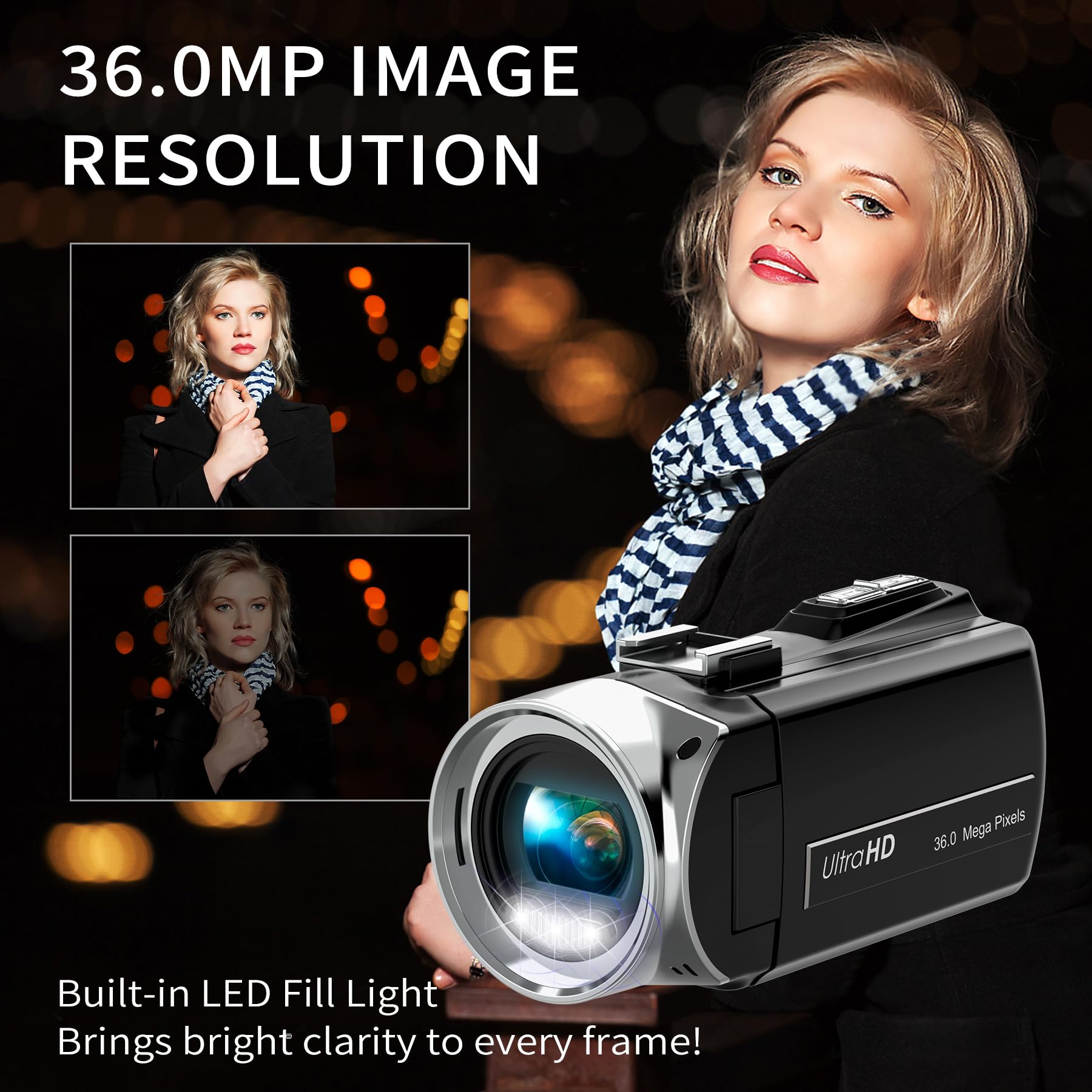 4K 48MP Vlogging Camera with 18X Digital Zoom - Hojocojo 30FPS Video Recorder, 3.0