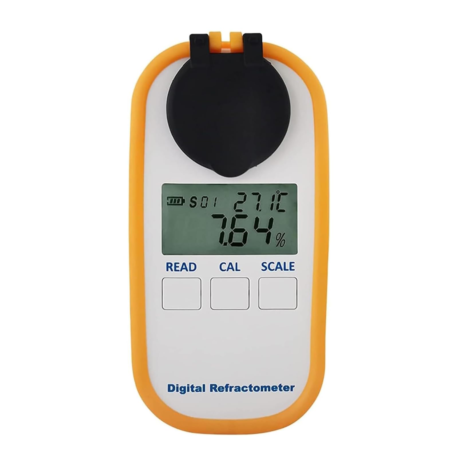 Digital LED Refractometer 0-90% Brix Meter for Dairy Cow Colostrum, Protein Content Tester, Sugar Concentration Analyzer - Portable for Farm, Brewing, Food Industry