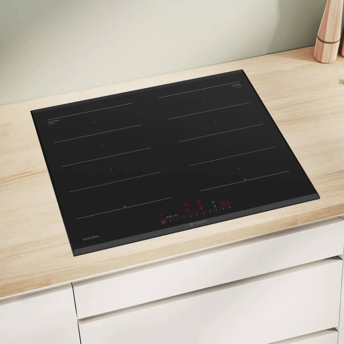 Bosch Series 6 Accentline 60cm Flex Induction Cooktop PXX695HC1E - Premium German Induction Stove for Modern Kitchens, Perfect for Home Chefs & Entertaining Guests