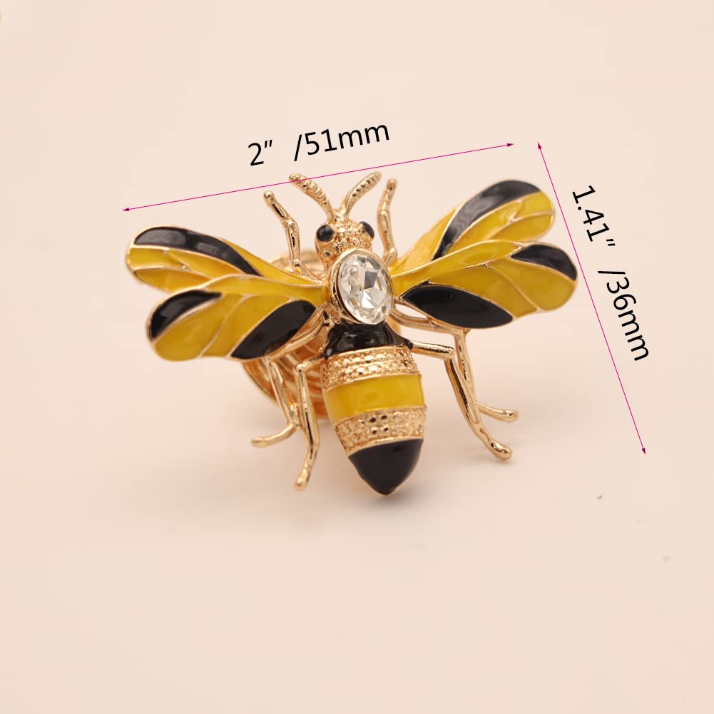 Elegant Bee Cabinet Knobs 4-Pack - Drawer & Wardrobe Handles for Kitchen & Furniture
