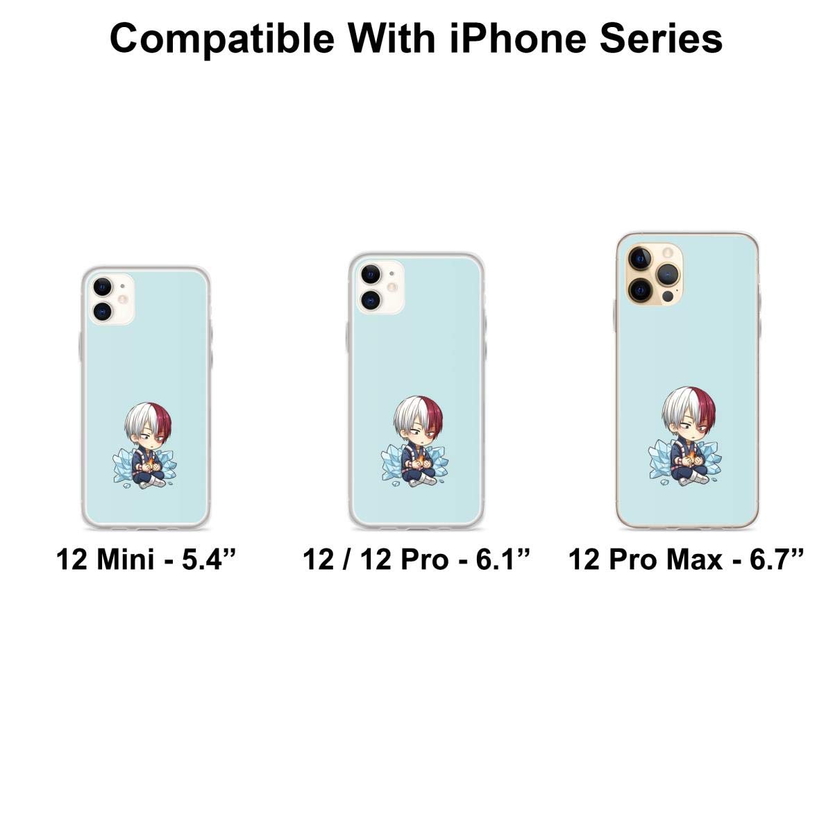 Shoto Todoroki Anime Phone Case for iPhone 15 14 13 12 11 Pro Max Mini X XS XR 8 7 6 6s Plus - Clear Protective Cover - Perfect for My Hero Academia Fans & Anime Lovers