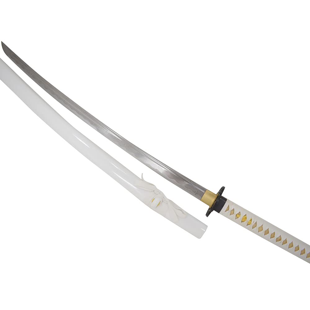 Handmade Samurai Katana Sword - Tactical Snake Eye Design with Wooden Display Stand | Authentic Japanese Sword for Martial Arts, Cosplay & Home Decor
