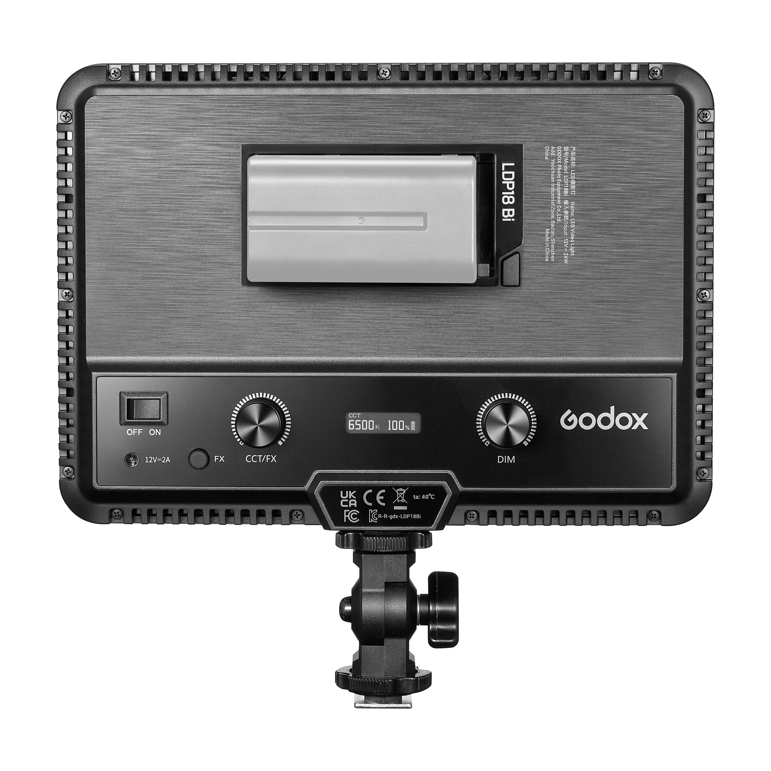 Godox LDP18Bi Bi-Color LED On-Camera Light - 3200K-5600K Adjustable, 18W Power, USB Powered - Perfect for YouTube, Vlogging, Photography & Video Shooting