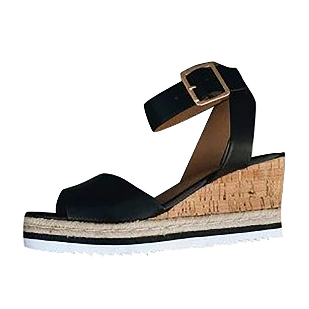 **Gibobby Women's Wide Width Platform Sandals - Casual Summer Flatform Ankle Strap Open Toe Shoes for Beach, Walking & Outfits**