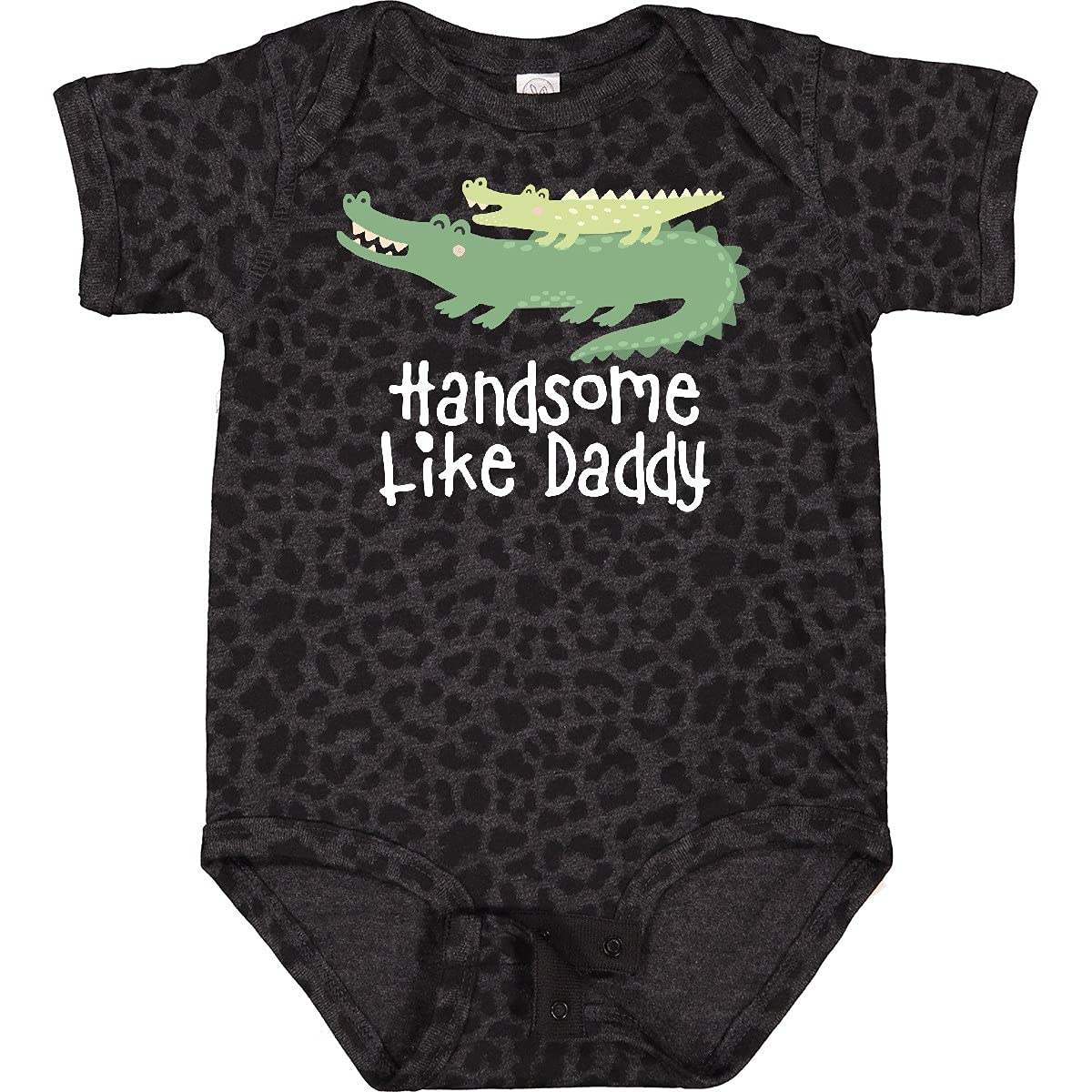 Inktastic Alligator Handsome Like Daddy Baby Boy Bodysuit - Cute Outfit for Newborns, Infants & Toddlers - Perfect for Family Photos, Birthdays & Everyday Wear