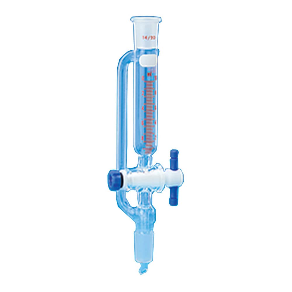 Graduated 50mL Equalizing Pressure Funnel for Chemistry Lab Experiments - Perfect for Distillation, Titration & Pressure Equalization in Scientific Research