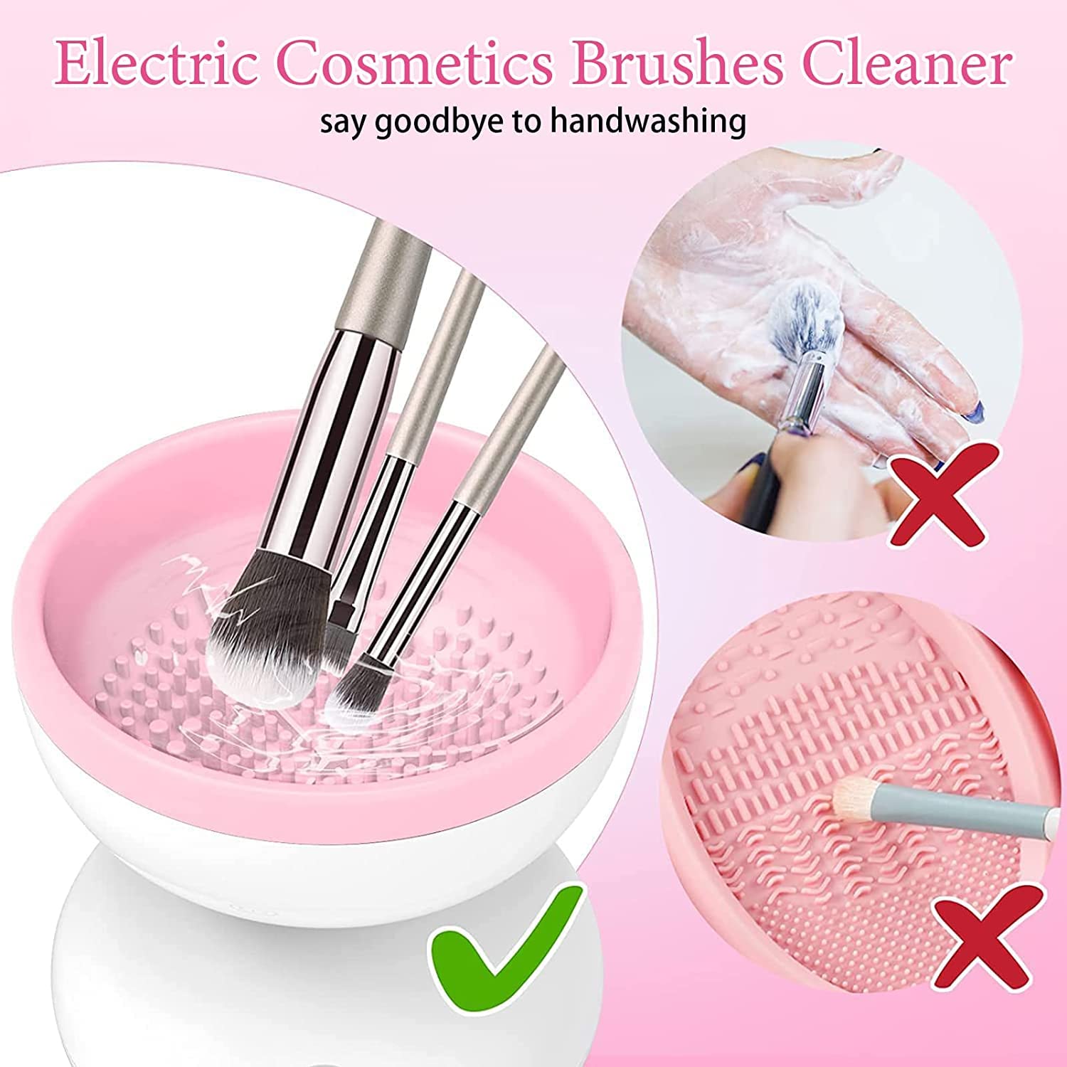 **Crobat Electric Makeup Brush Cleaner Machine – Automatic Silicone Brush Cleaner & Beauty Blender Cleanser for All Size Makeup Brushes | Perfect for Home & Professional Salon Use**