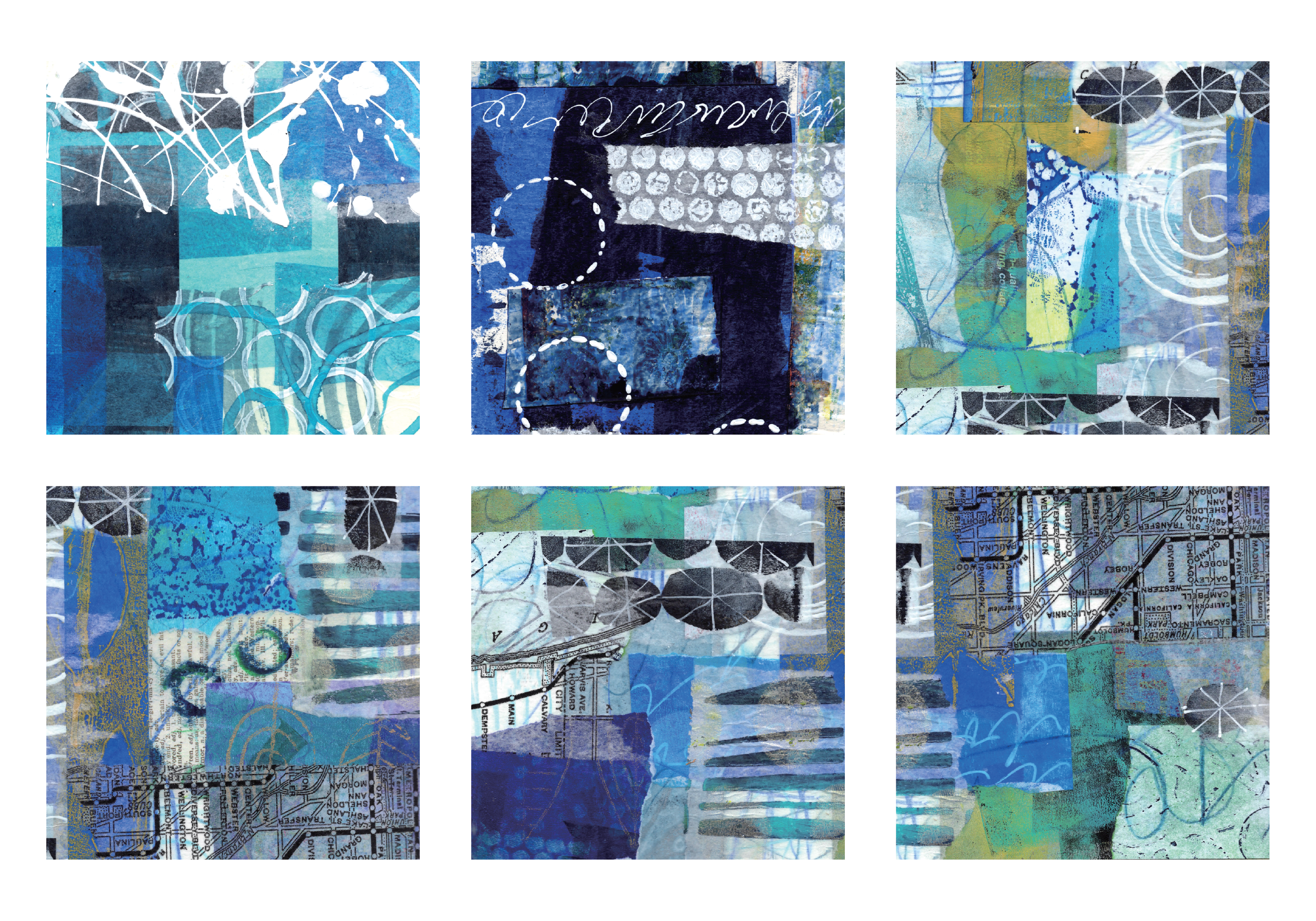 Origami Collage Kit - All Blue (4550) | DIY Paper Folding Art for Home Decor, Gifts & Creative Projects