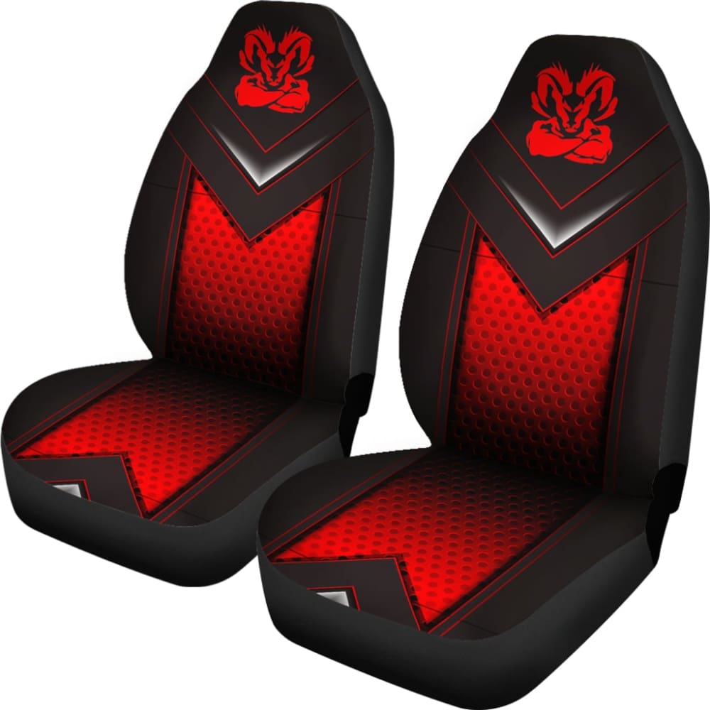 Premium Black & Red Dodge Ram Custom Car Seat Covers - Universal Fit for 2019-2023 Models - Heavy Duty Neoprene Protection for Trucks & Off-Road Adventures