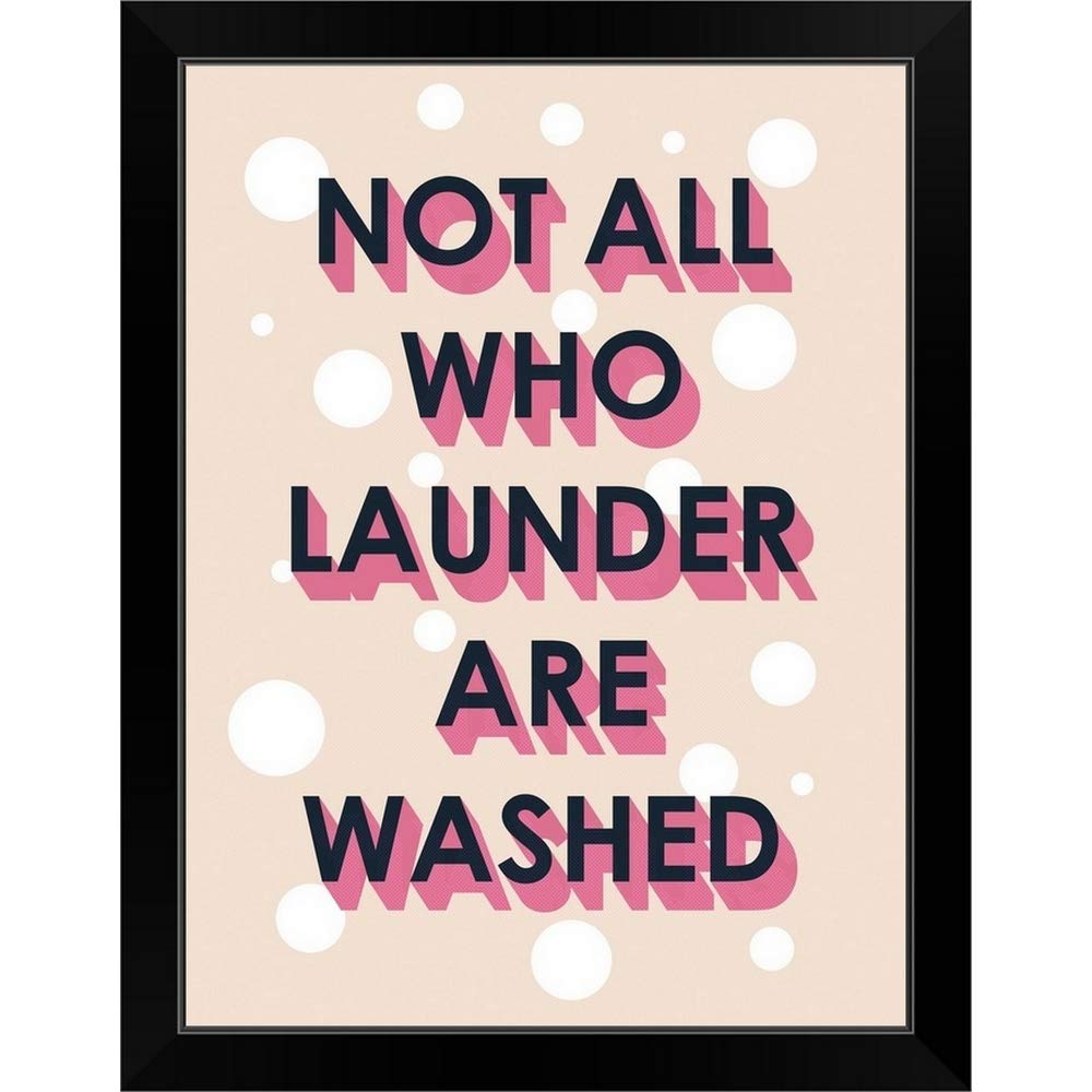 Black Framed Laundry Typography Art Print - Modern Home Decor for Living Room, Bedroom & Office Wall Art