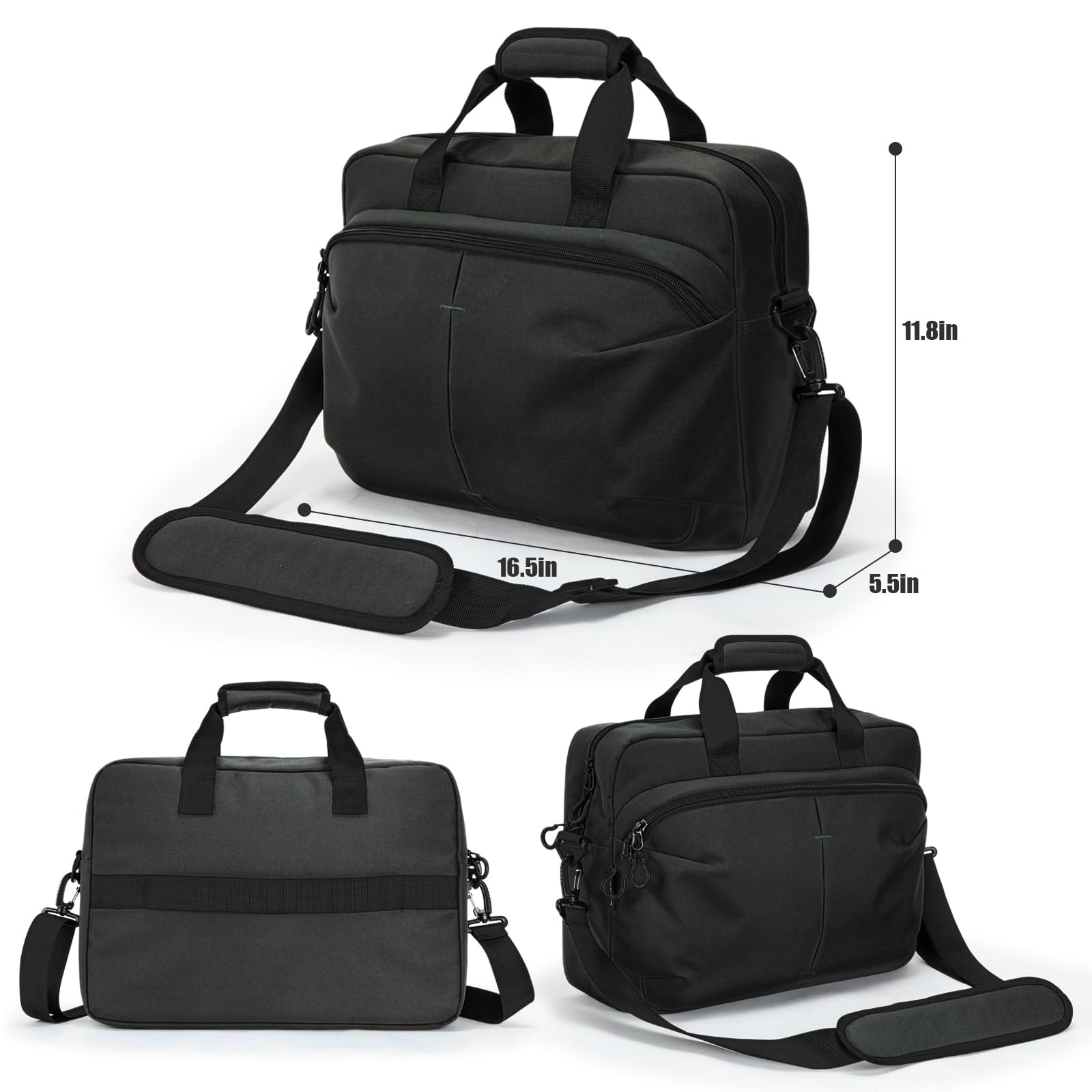 VEAGIA Tactical Messenger Bag for Men - 15.6 Inch Laptop Briefcase with MOLLE System & Detachable Shoulder Strap - Durable Work Bag for Office, Travel, and Outdoor Adventures