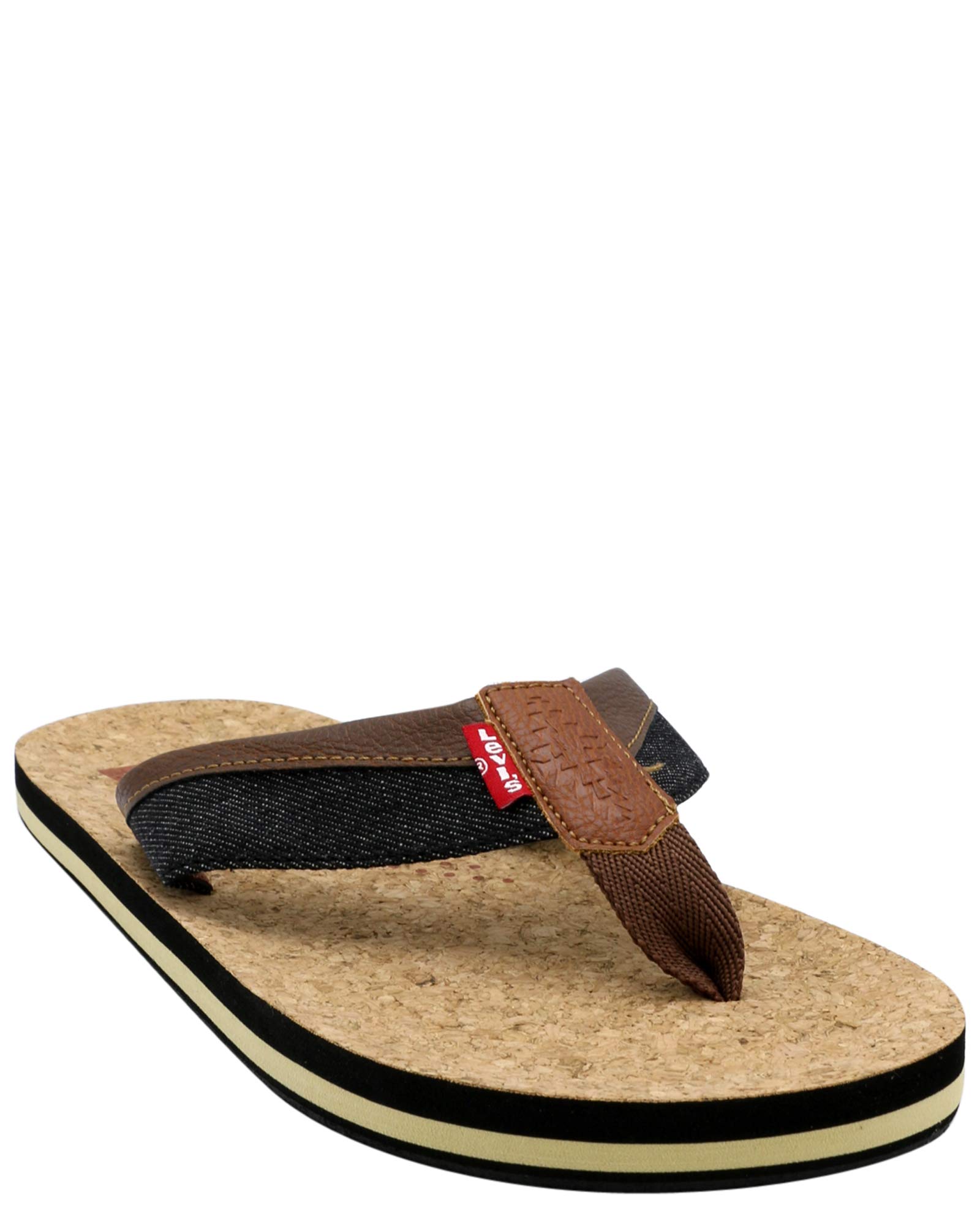 Levi's Men's Vista Cork Shoes - Black/Brown, Size 8.0 | Comfortable & Stylish Casual Sneakers for Everyday Wear, Walking & Outdoor Activities