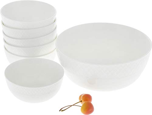 Wilmax Julia 6.5-Inch Porcelain Bowl Set of 6 | Dishwasher Safe & Easy to Clean | Premium English Fine China | Wl-880121/A | Perfect for Dining, Entertaining & Everyday Use