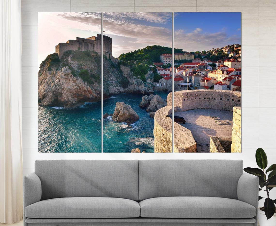 Stunning Dubrovnik Canvas Art Print - Croatian Wall Decor for Living Room, Bedroom & Office | High-Quality Dubrovnik Photo Wall Art - Perfect Gift for Travel Lovers & Home Decor