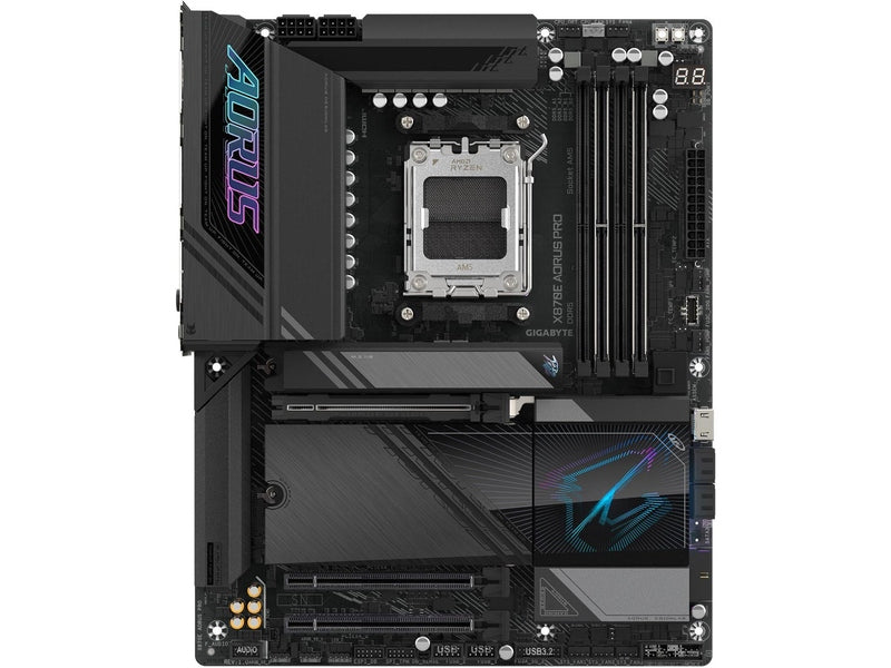 Gigabyte X870E AORUS PRO AM5 ATX Motherboard - DDR5, PCIe 5.0, USB4 - High Performance Gaming & Workstation PC Build for AMD Ryzen 7000 Series - Perfect for 4K Gaming, Video Editing & Content Creation