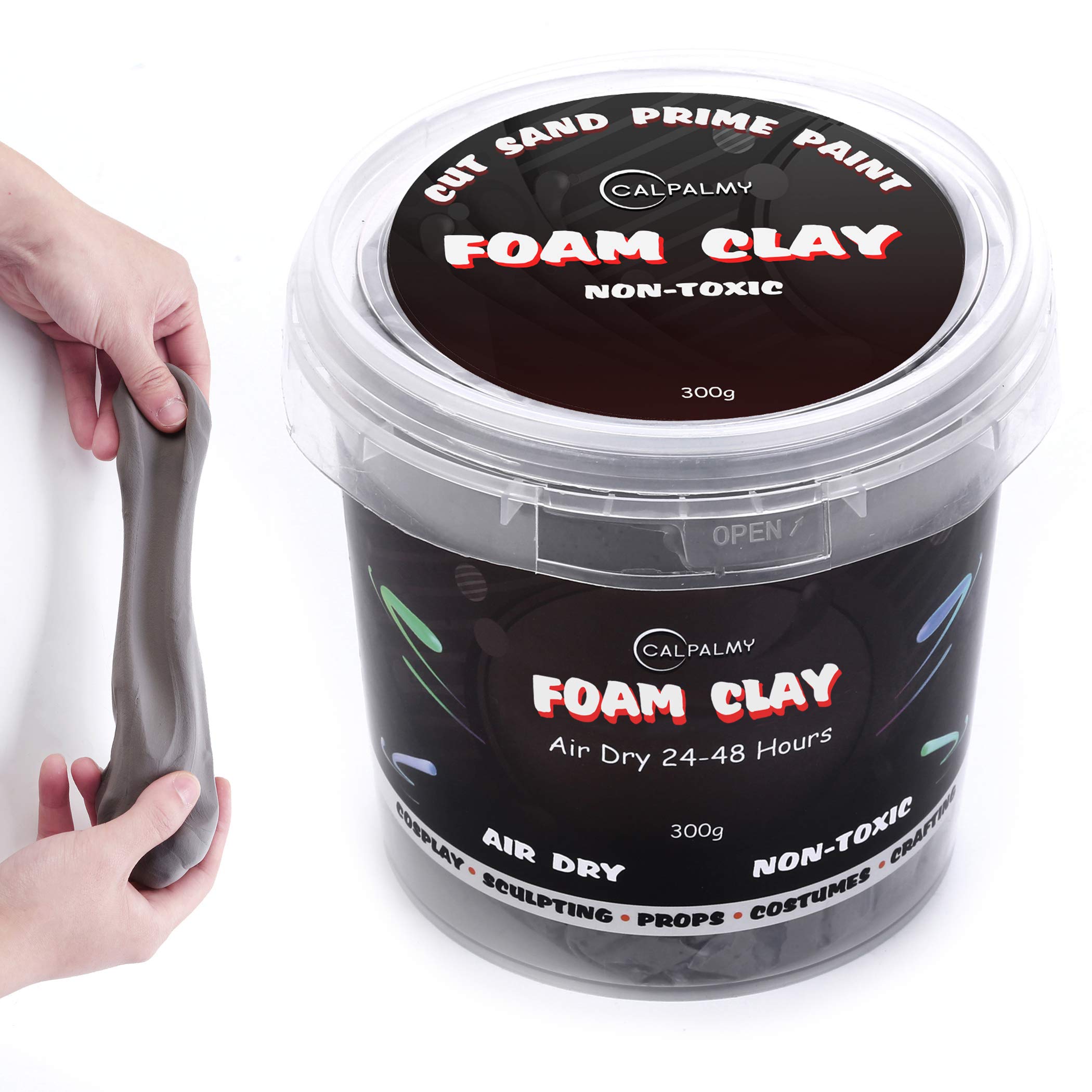 Premium Moldable Cosplay Foam Clay (Grey) - High Density Crafting Clay for Intricate Designs | Air Dry Modeling Clay Perfect for Cosplay, DIY Crafts & Halloween Props | Easy to Cut, Sand & Shape with Knives or Rotary Tools | Great for Costume Accessories, Mask Making & 3D Art Projects