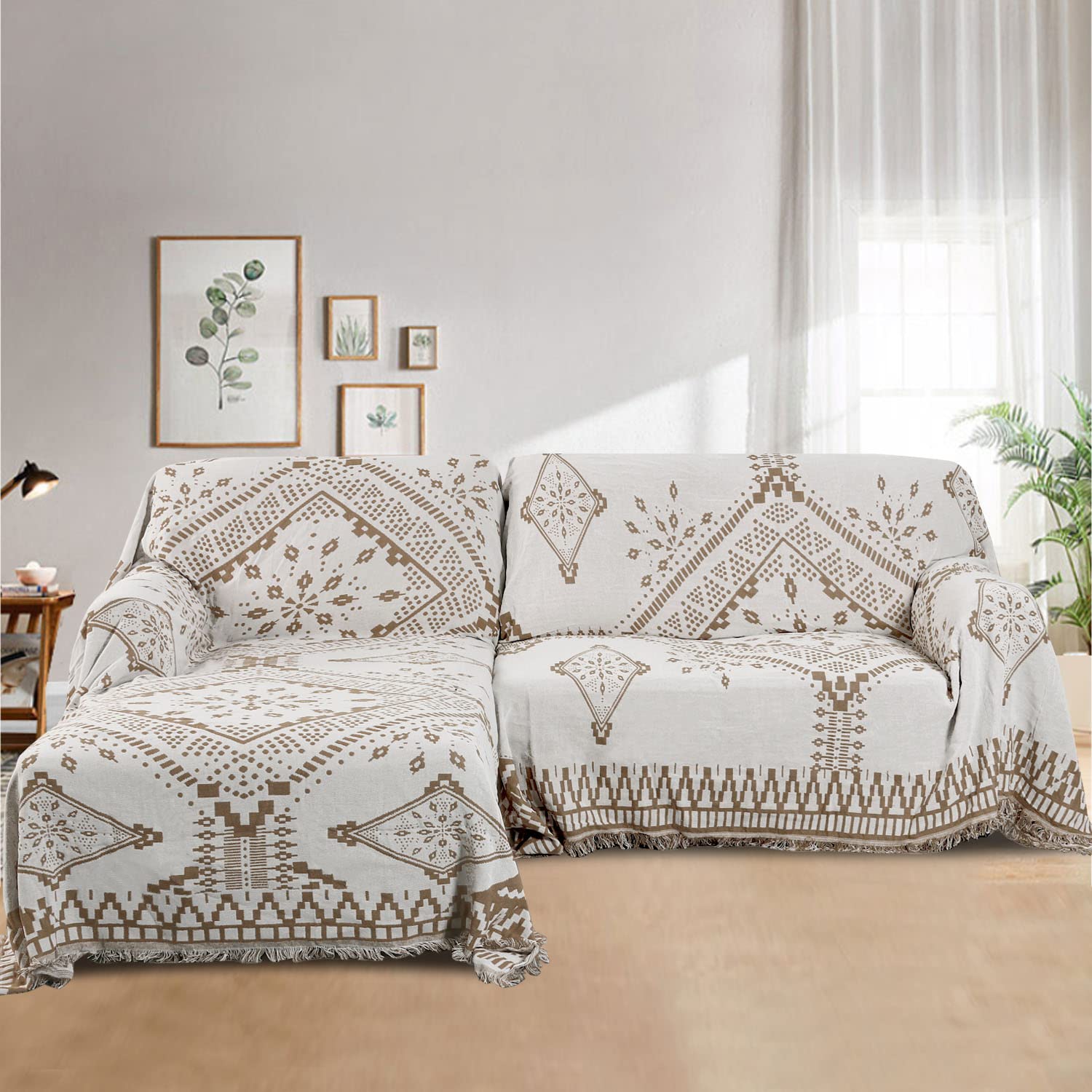 Reversible Sofa Cover for Dogs - H.VERSAILTEX Stretchable Couch Slipcover Fits Most Sofa Shapes, XX-Large 91