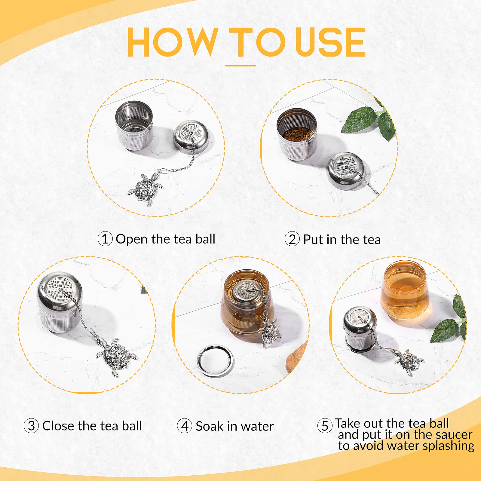 Premium 3-Piece Stainless Steel Tea Infuser Set with Mesh Strainer, Drip Trays & Pendant - Cute Style Loose Leaf Tea Steeper for Home, Office & Gifts | Perfect for Tea Lovers & Relaxation Moments