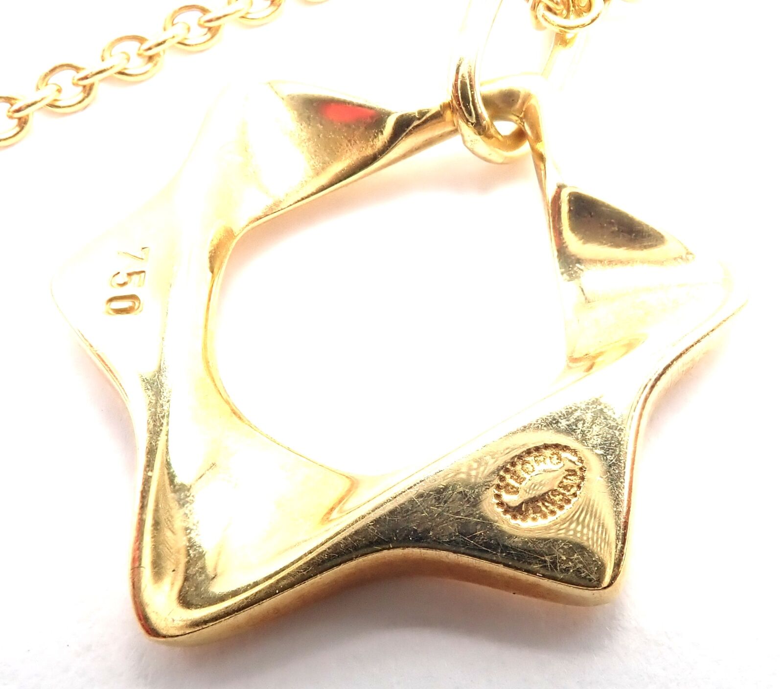 Authentic Georg Jensen 18k Yellow Gold Star of David Pendant Necklace - Elegant Jewish Jewelry for Hanukkah, Bar Mitzvah & Special Occasions