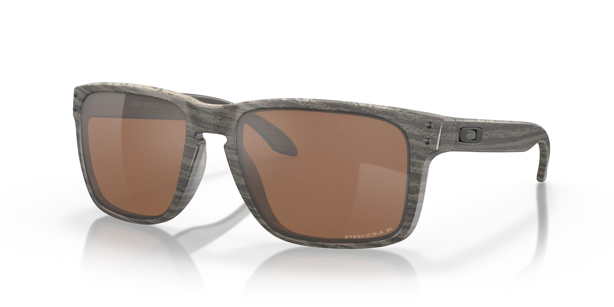 Holbrook XL Woodgrain Sunglasses with Prizm Tungsten Polarized Lenses - Stylish UV Protection for Outdoor Sports & Driving