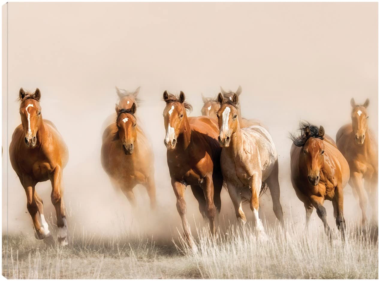 Lisa Dearing Outlaws Fine Art Canvas Wall Decor - 32x24 Inches - Ready to Hang for Living Room, Bedroom, Office & More - Western Home Decor & Cowboy Theme Gift Idea