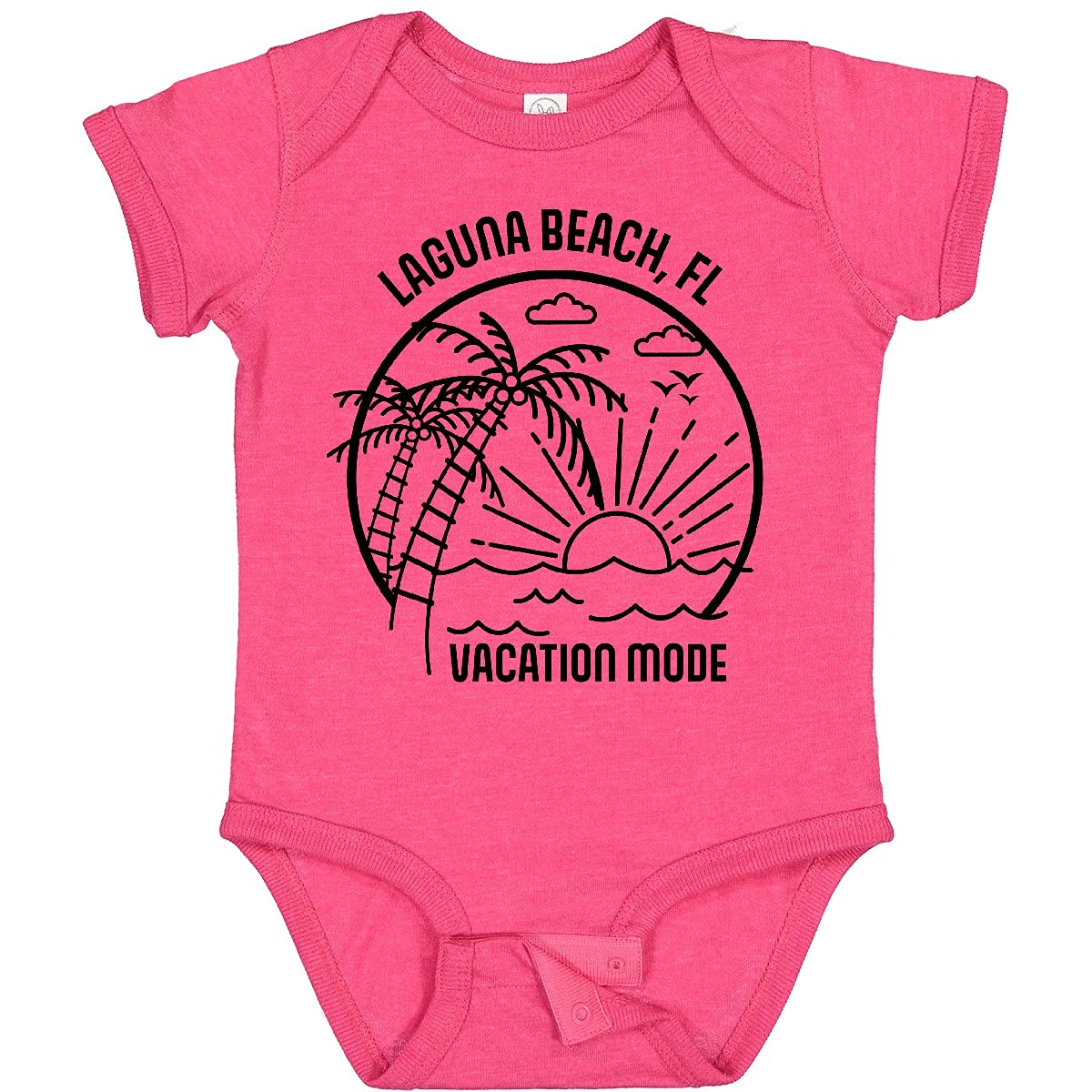 Inktastic Summer Vacation Mode Laguna Beach Florida Baby Bodysuit - Cute Outfit for Beach Trips, Family Photos & Casual Wear