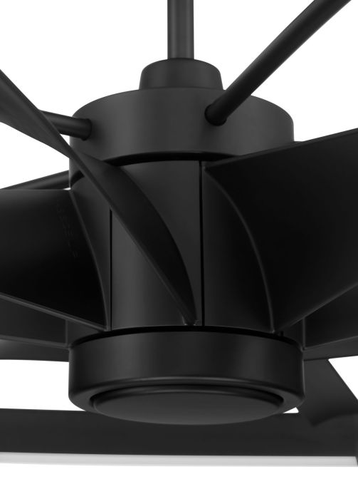 Craftmade Axel Indoor Outdoor Ceiling Fan AXL57FB8 - Energy Efficient 52 Inch with Remote Control - Perfect for Living Room, Bedroom & Patio