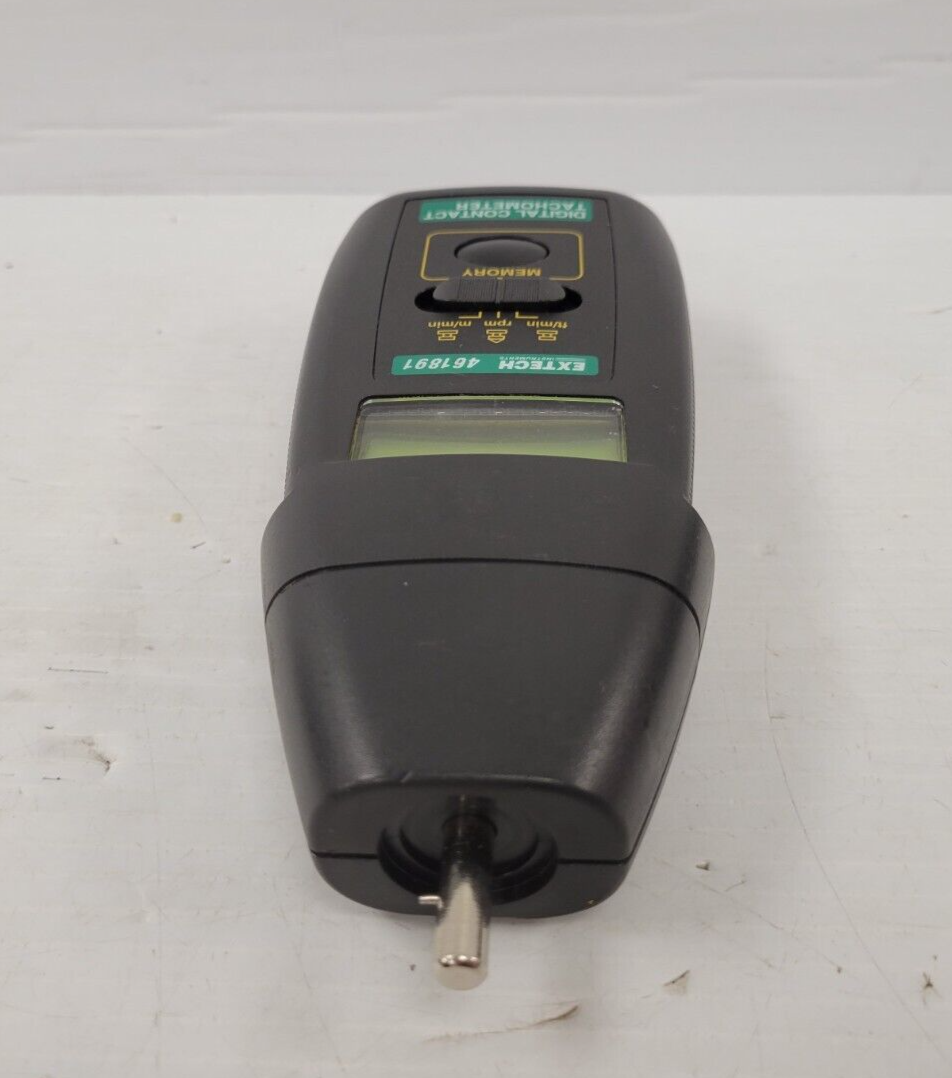 Extech 461891 Digital Contact Tachometer - RPM Meter for Motors, Engines & Rotating Machinery - Perfect for Industrial, Automotive & DIY Use