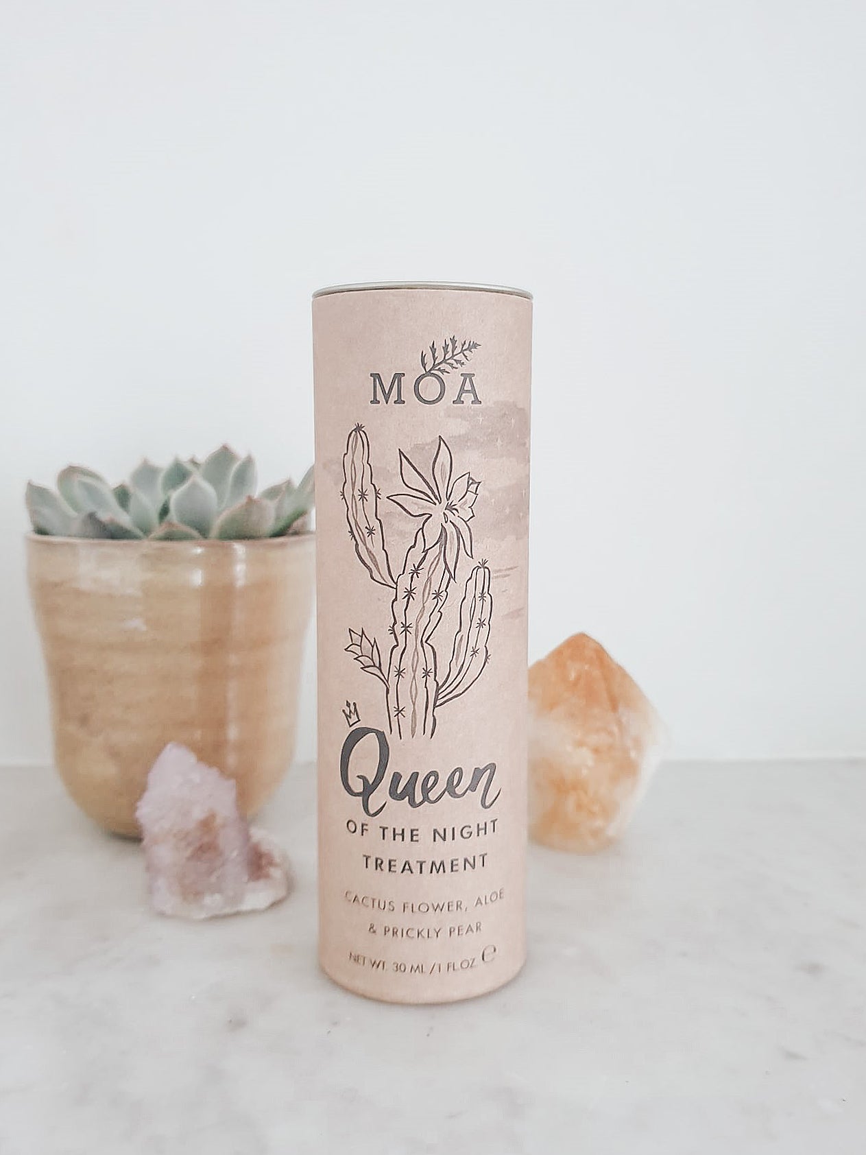 MOA Queen of the Night Treatment Serum - Anti-Aging Face Serum with Hyaluronic Acid & Vitamin C for Glowing Skin | Night Repair & Hydration for Dry, Sensitive Skin | Perfect for Evening Skincare Routine