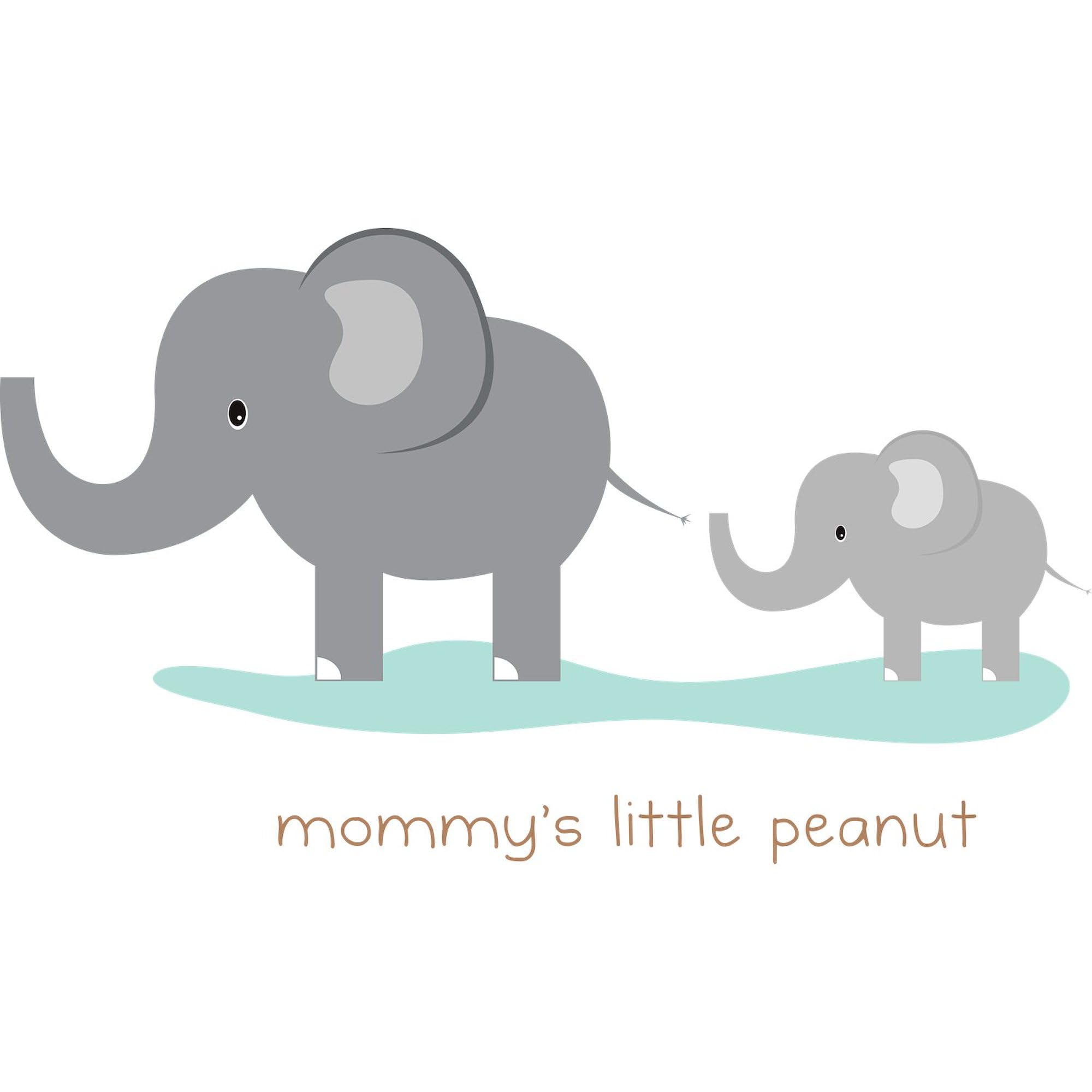 Mommy's Little Peanut Car Sticker - Cute Square Bumper Decal for Baby Announcement, Nursery Decor & Family Car Window Decoration