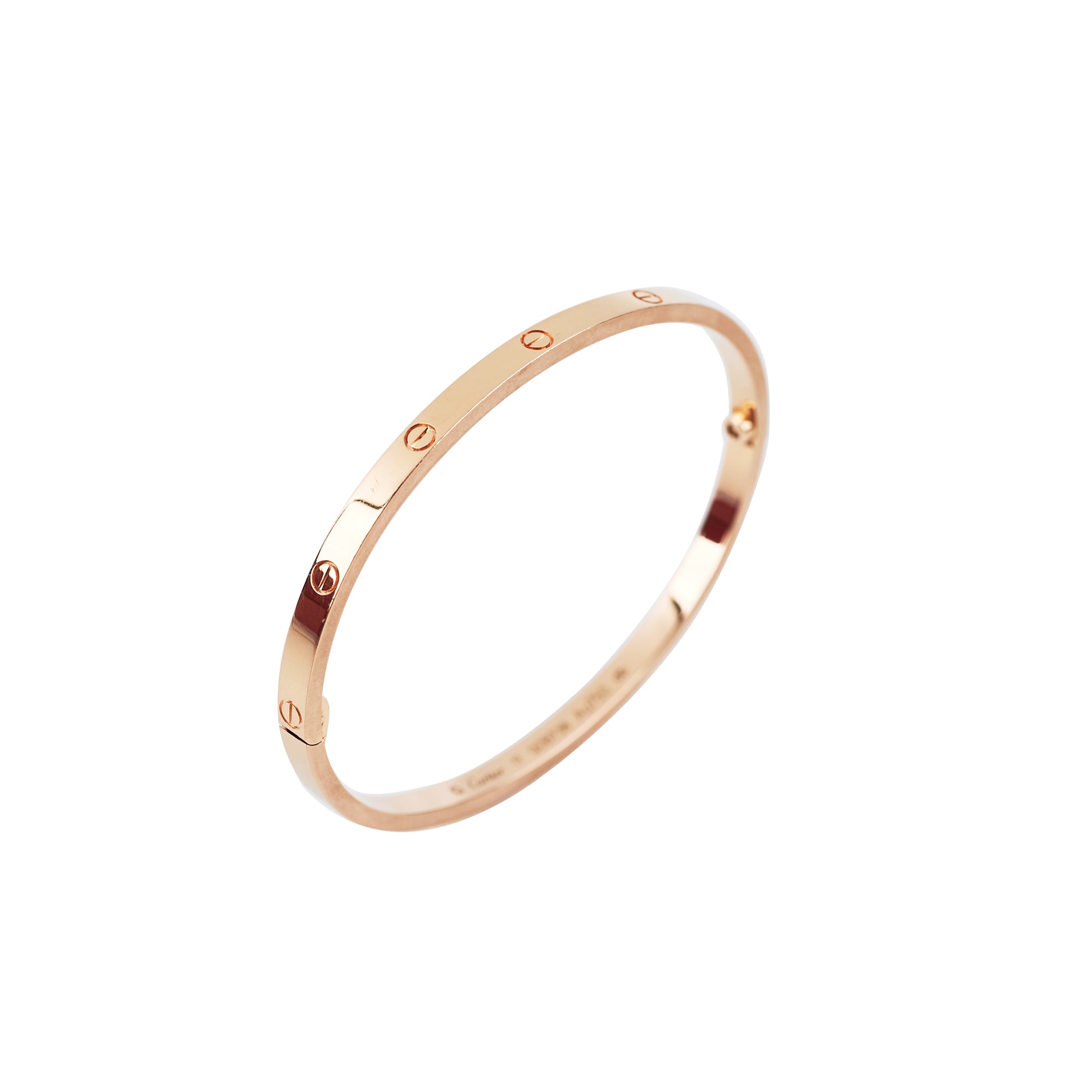 Cartier Love Small Size 17 Rose Gold Bracelet - Luxury 18K Rose Gold Jewelry for Women, Romantic Gift for Anniversary & Valentine's Day - Perfect for Date Nights & Special Occasions
