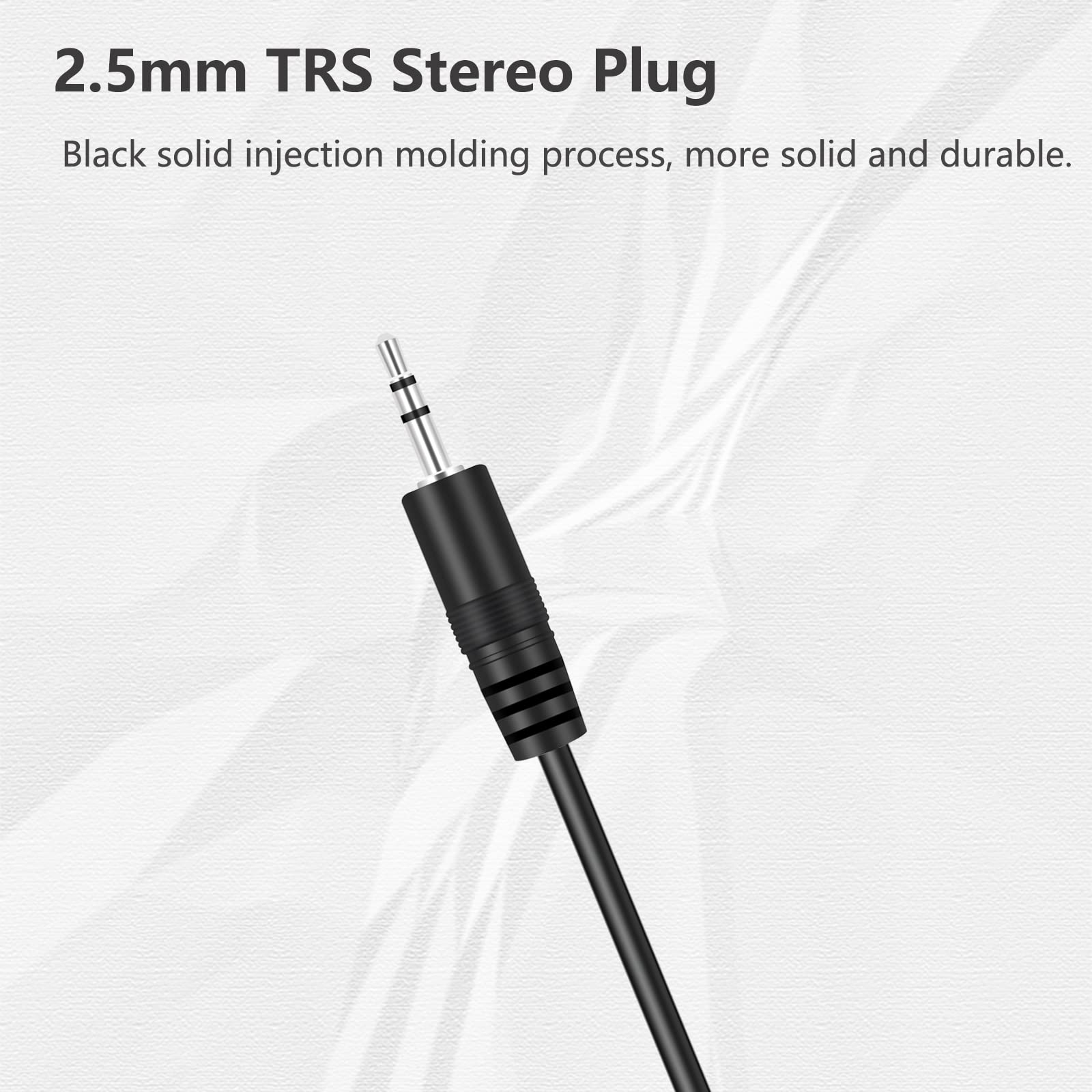 3ft 2.5mm TRS Stereo Male to Bare Wire Open End Pigtail Audio Cable - Adapter Connector for Headphones, Earphones, Headsets, Cameras & Audio Equipment - Perfect for DIY Repairs, Studio Setups & Portable Devices
