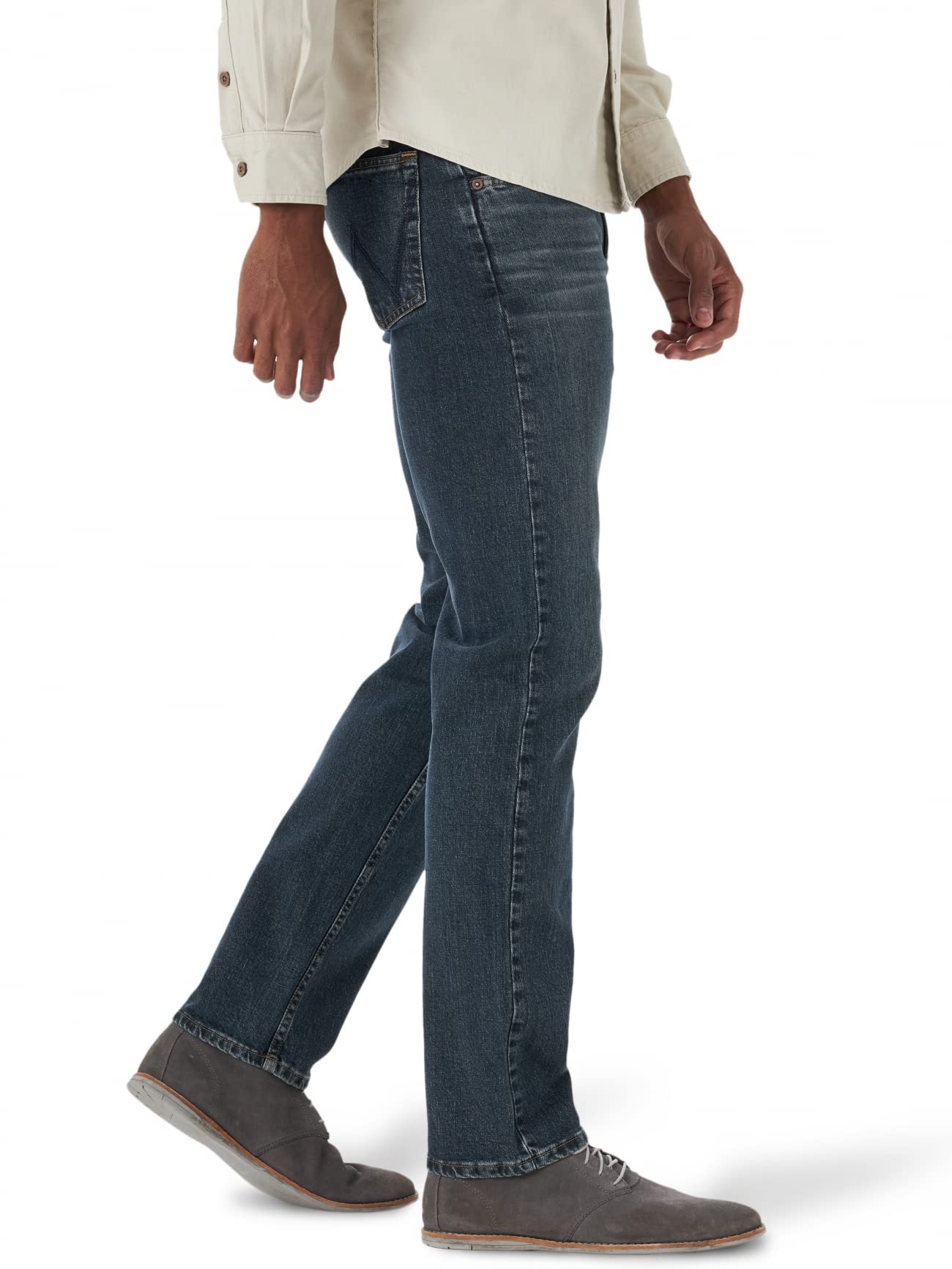 Wrangler Men's Stretch Denim Jeans - Comfortable Regular Fit for Casual Wear & Outdoor Activities